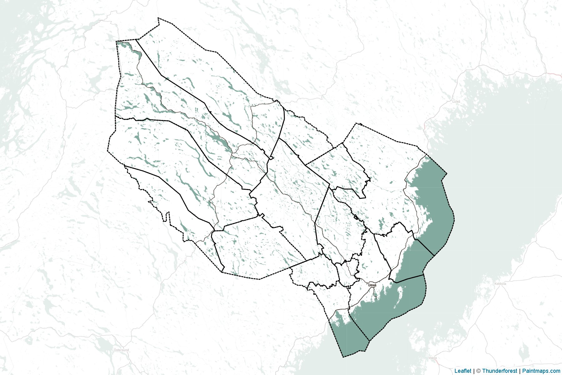 Vasterbotten County (Sweden) Map Cropping Samples-2