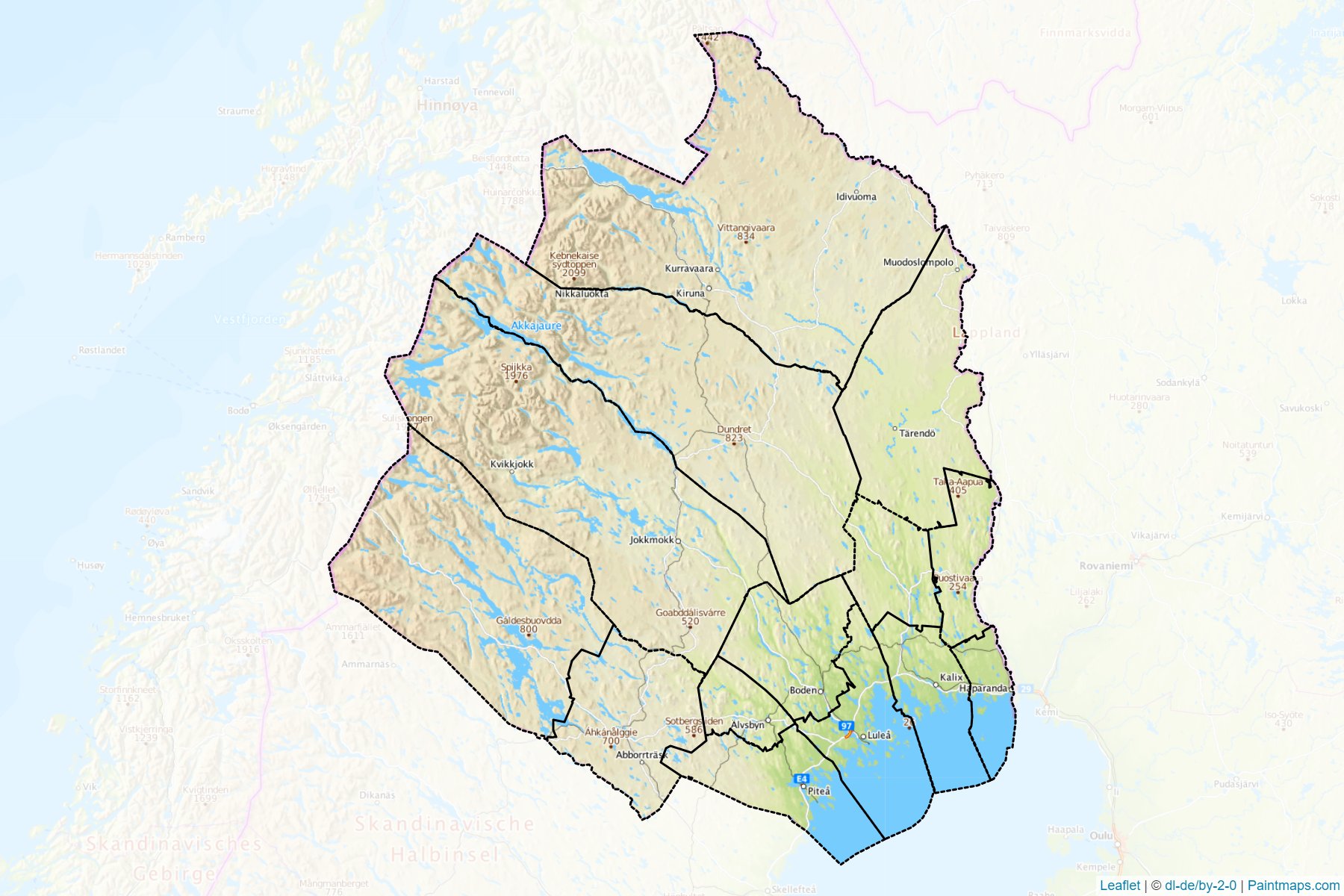 Norrbotten (Sweden) Map Cropping Samples-1