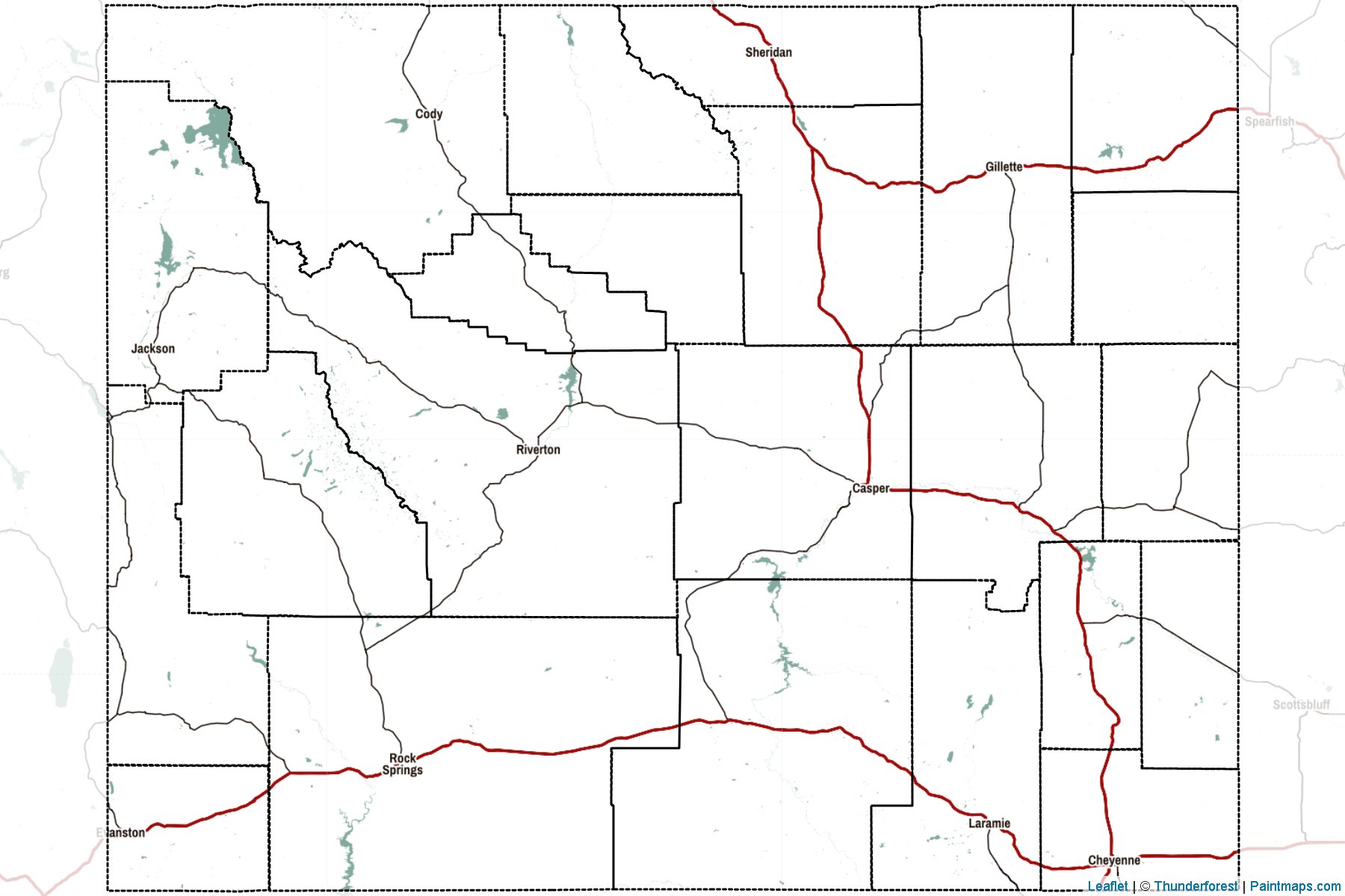 Wyoming (United States) Map Cropping Samples-2