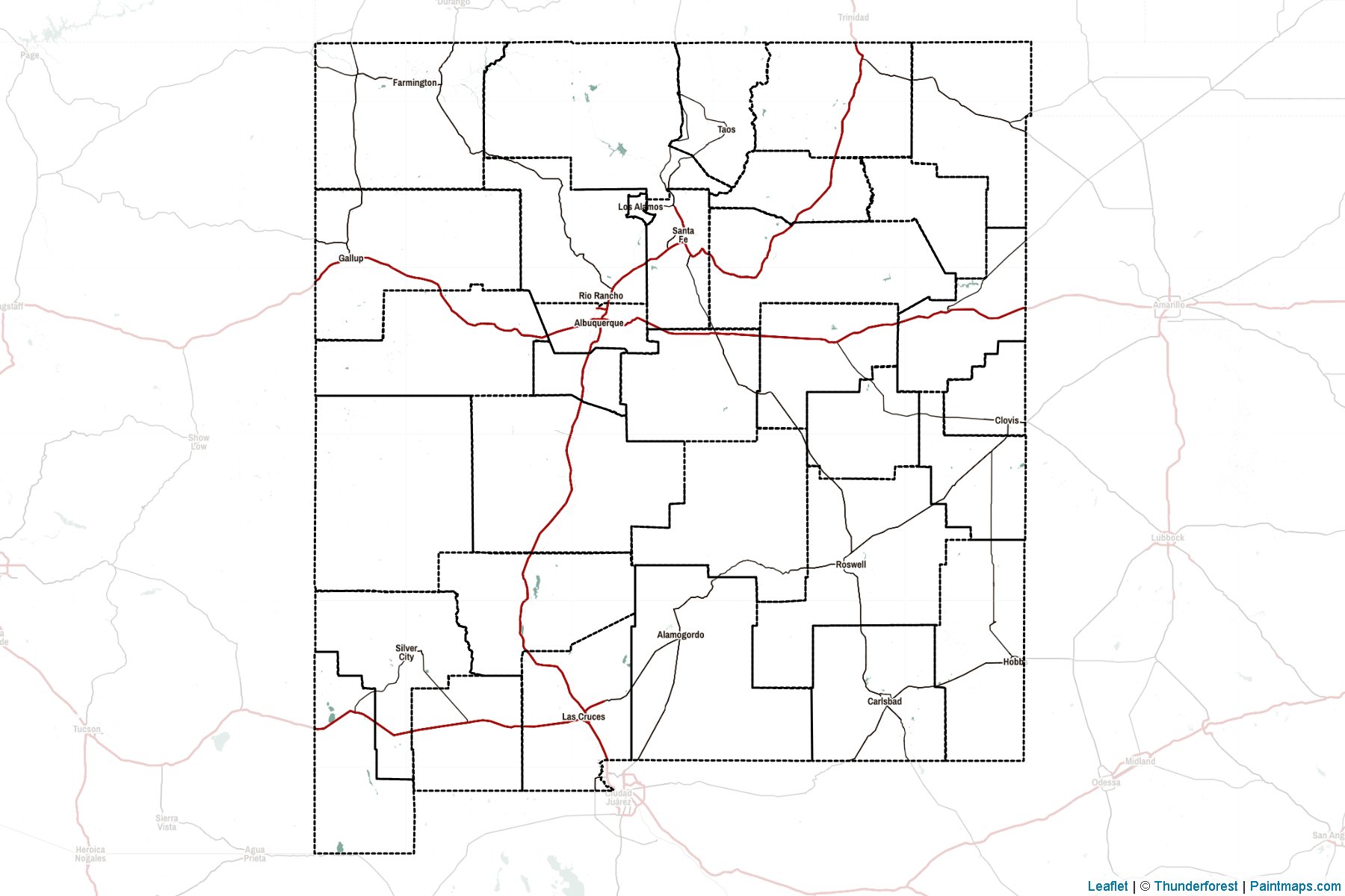 New Mexico (United States) Map Cropping Samples-2