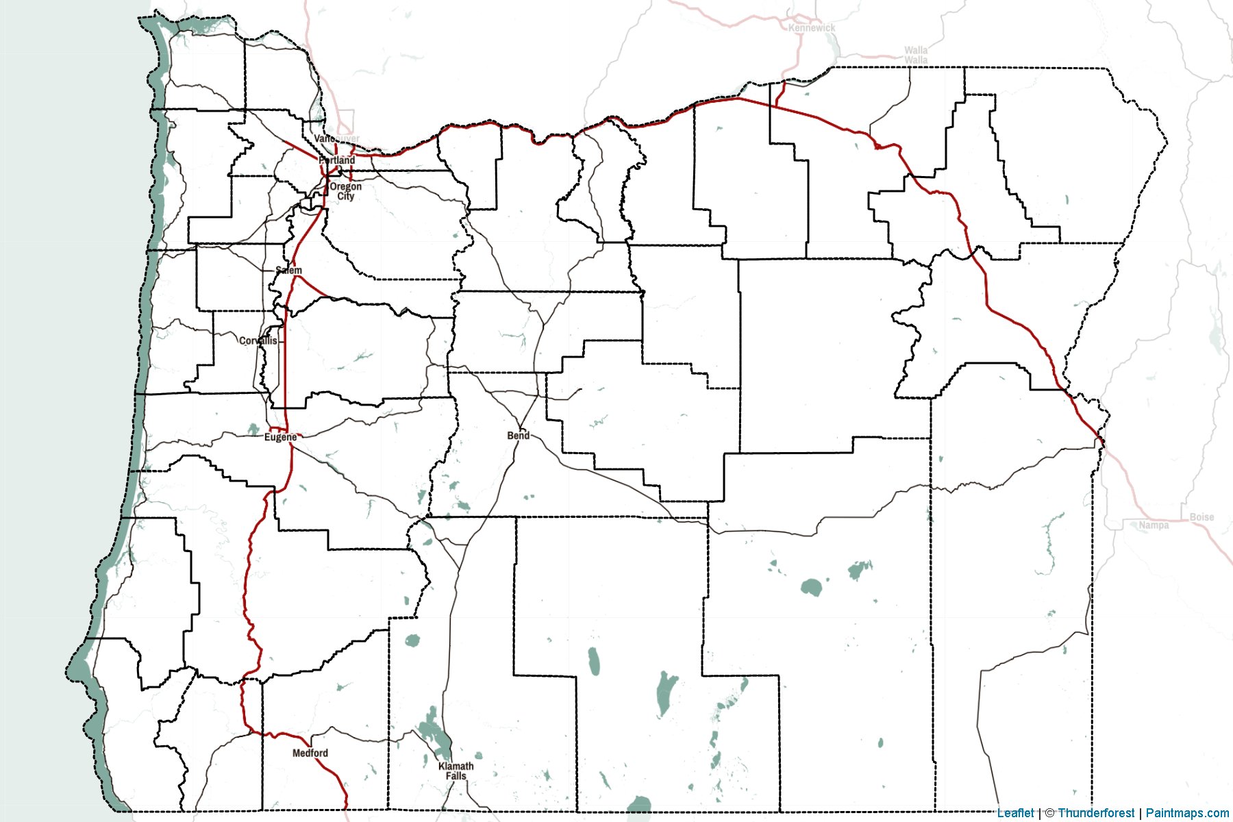 Oregon (United States) Map Cropping Samples-2