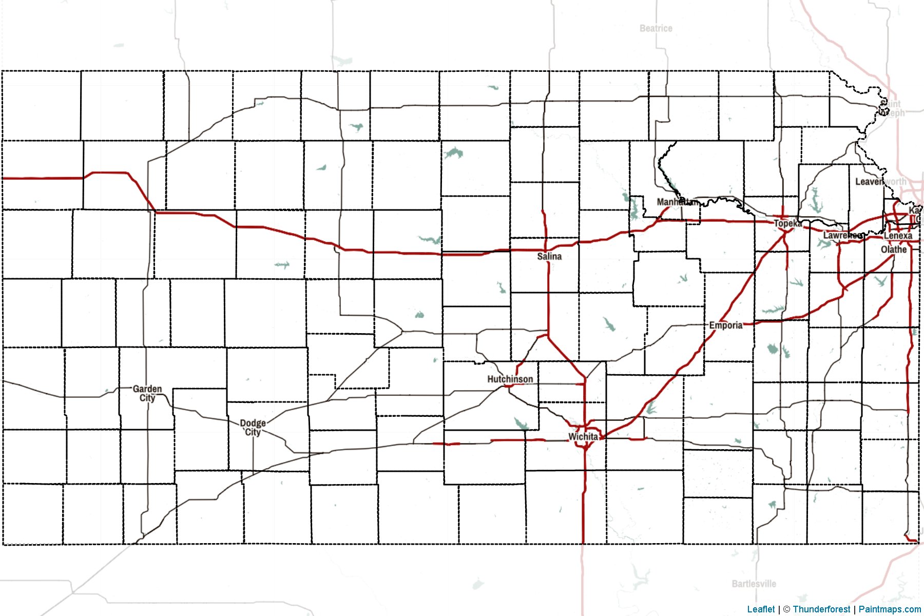 Kansas (United States) Map Cropping Samples-2