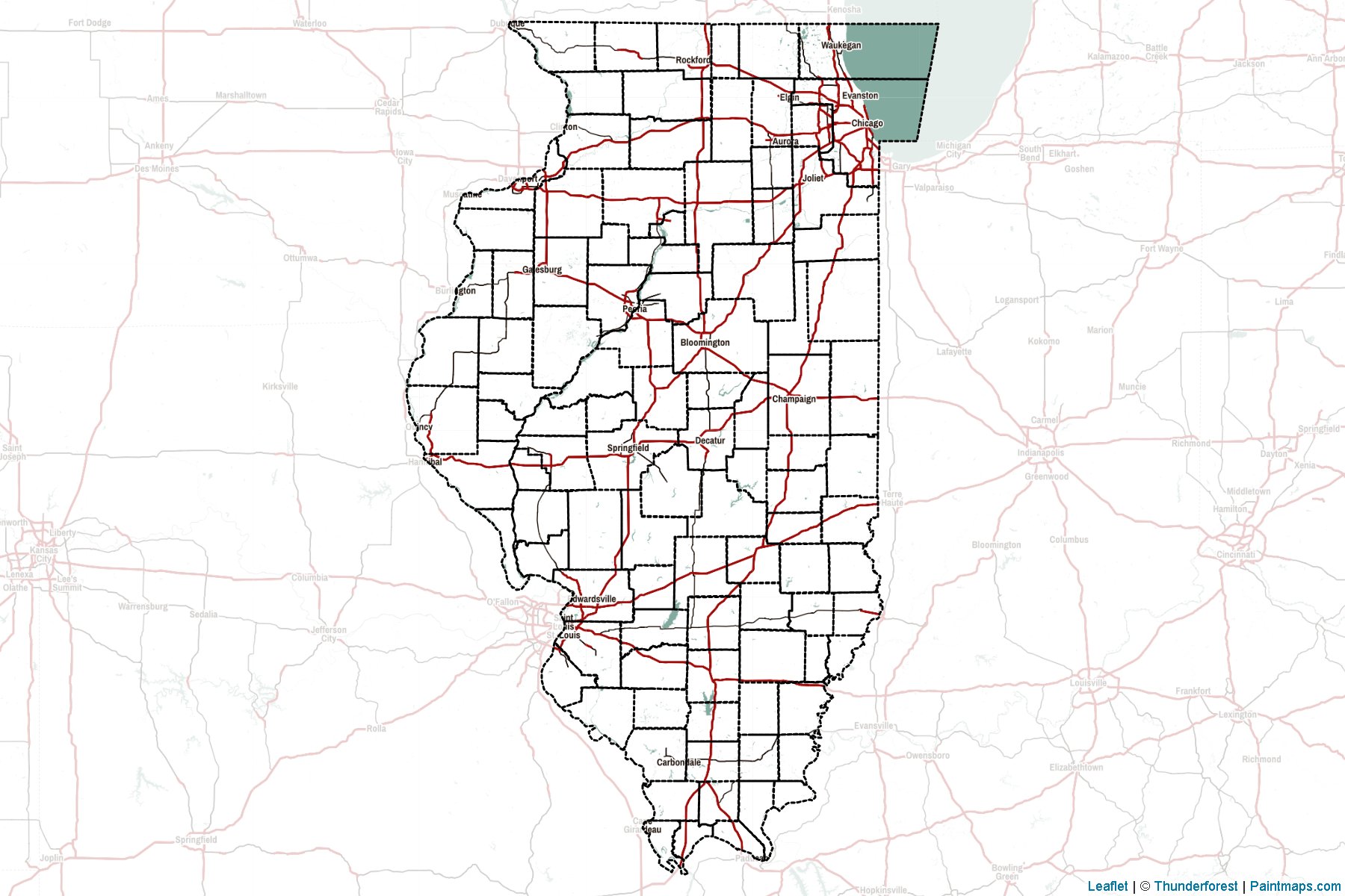 Illinois (United States) Map Cropping Samples-2