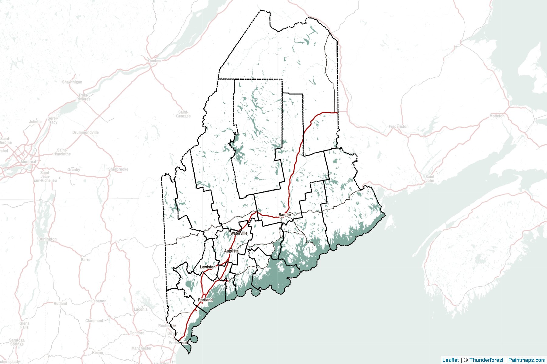 Maine (United States) Map Cropping Samples-2