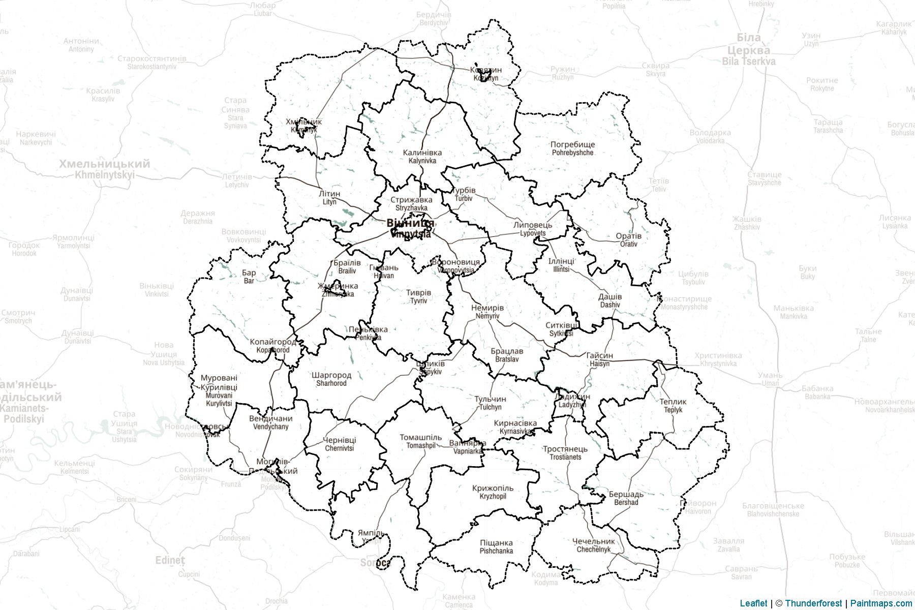 Muestras de recorte de mapas Vinnytsia (Ucrania)-2