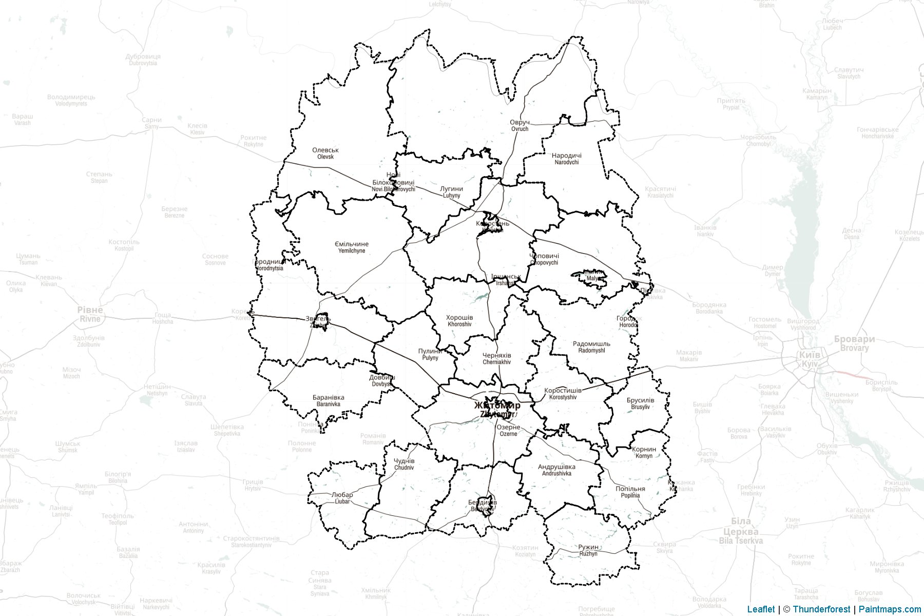 Muestras de recorte de mapas Zhytomyr (Ucrania)-2