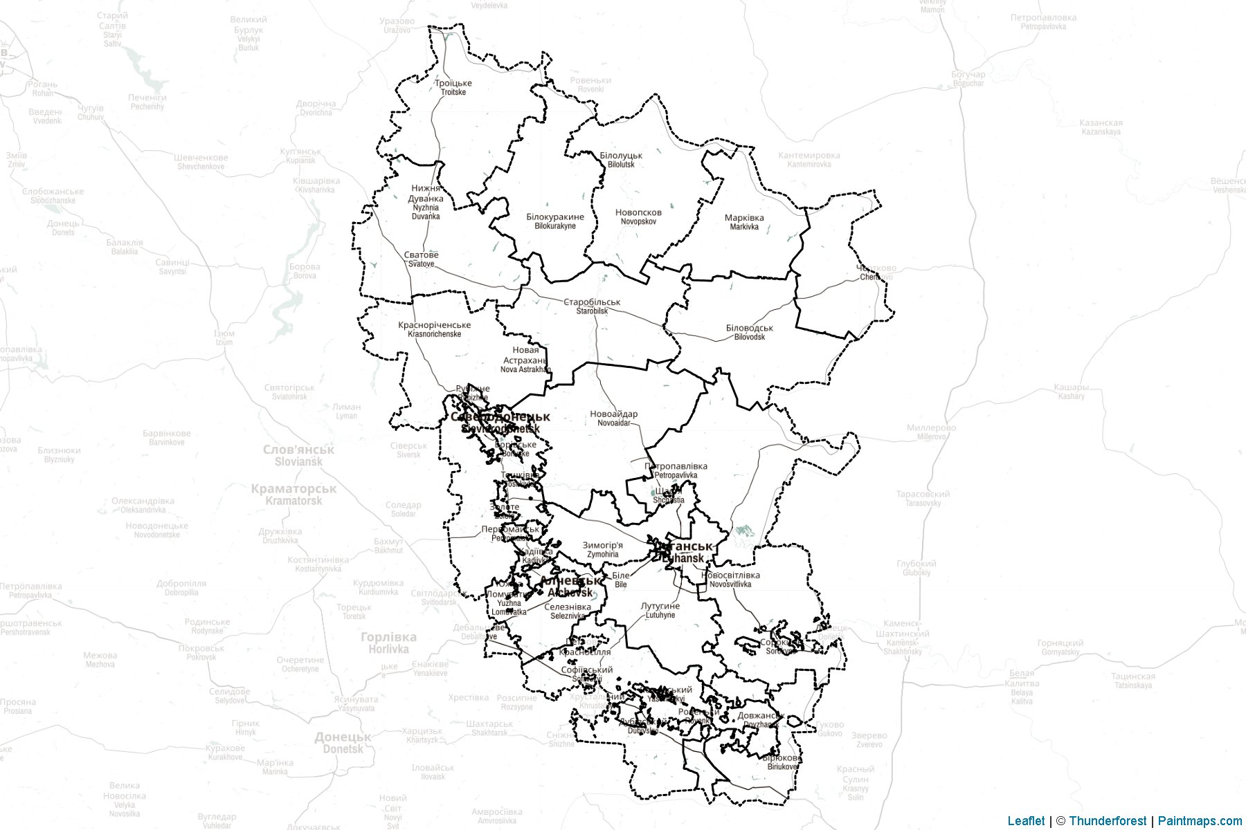 Luhansk (Ukraine) Map Cropping Samples-2