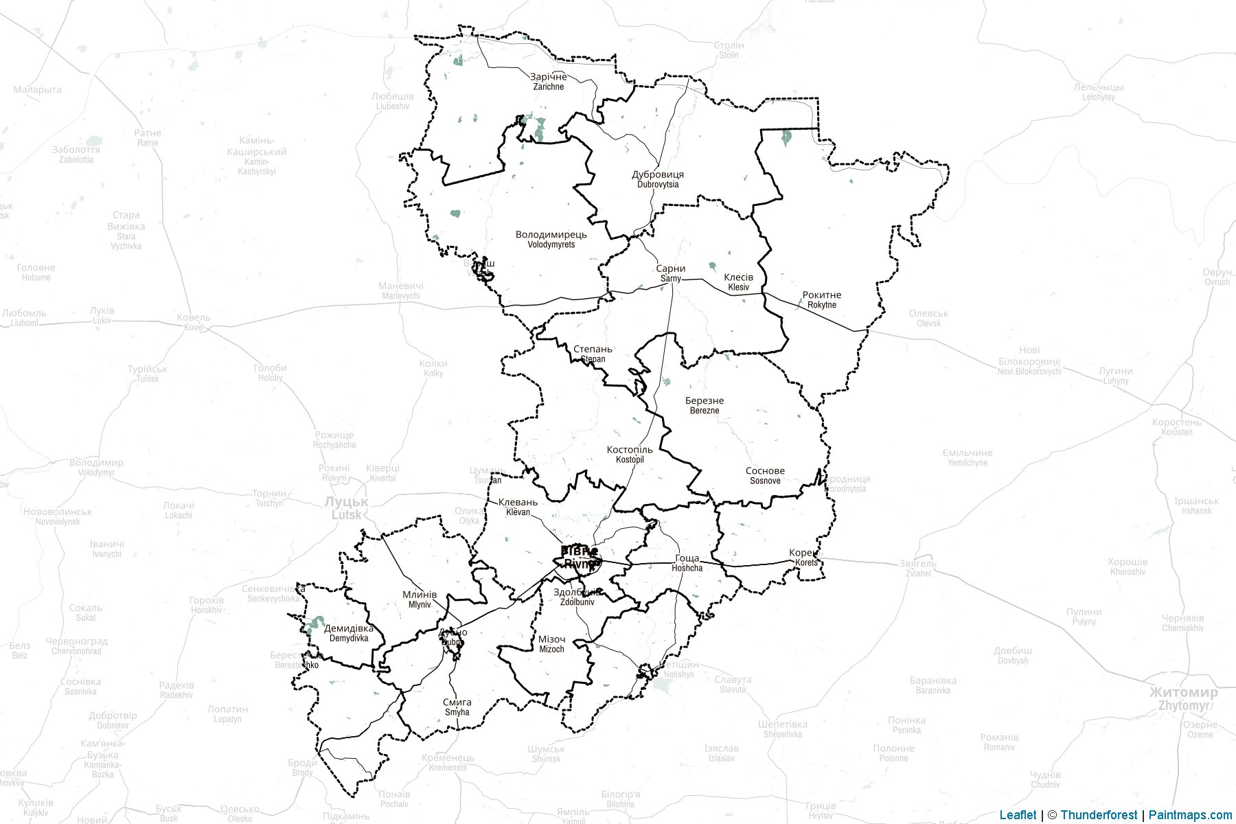 Rivne (Ukraine) Map Cropping Samples-2