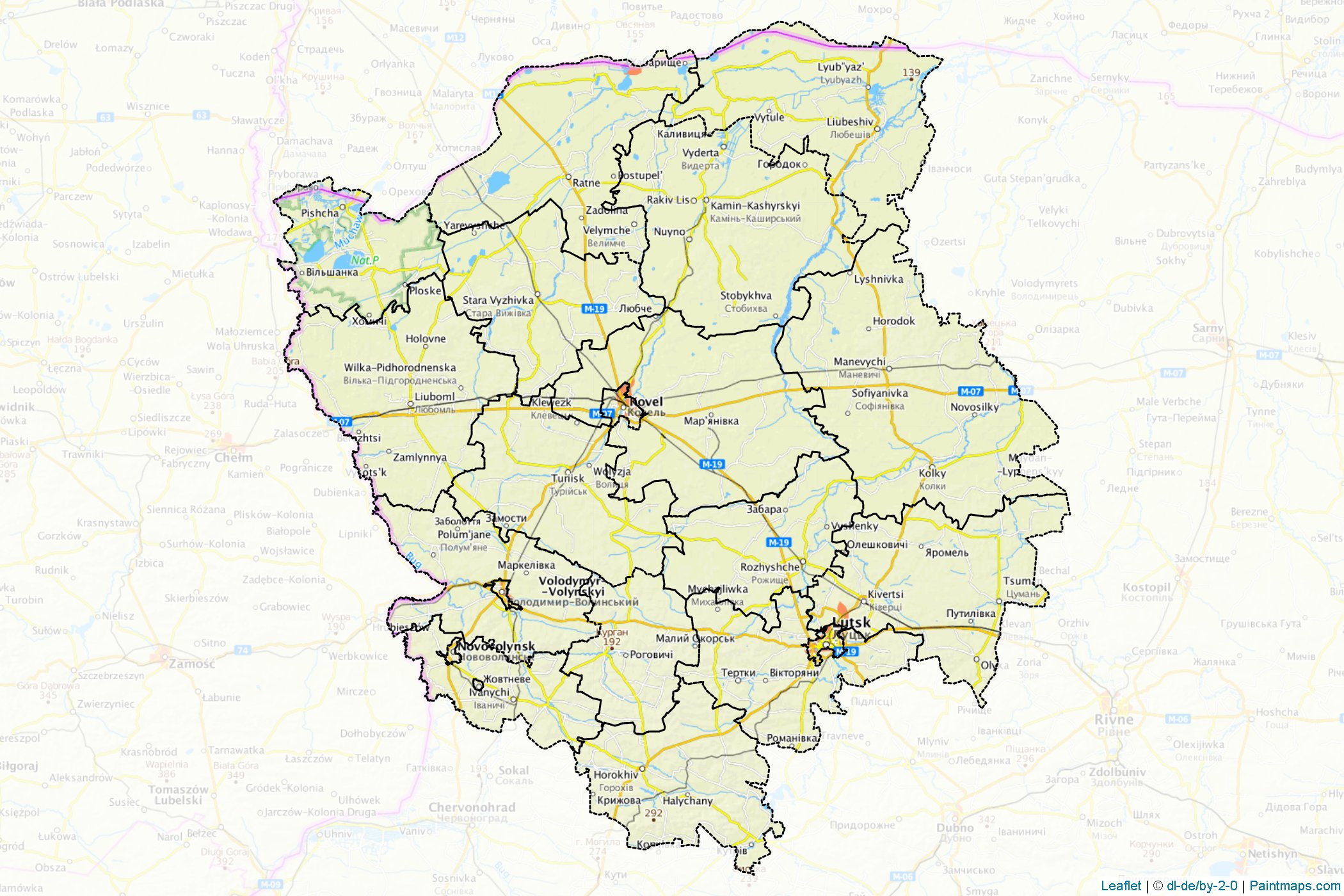 Volyn (Ukraine) Map Cropping Samples-1