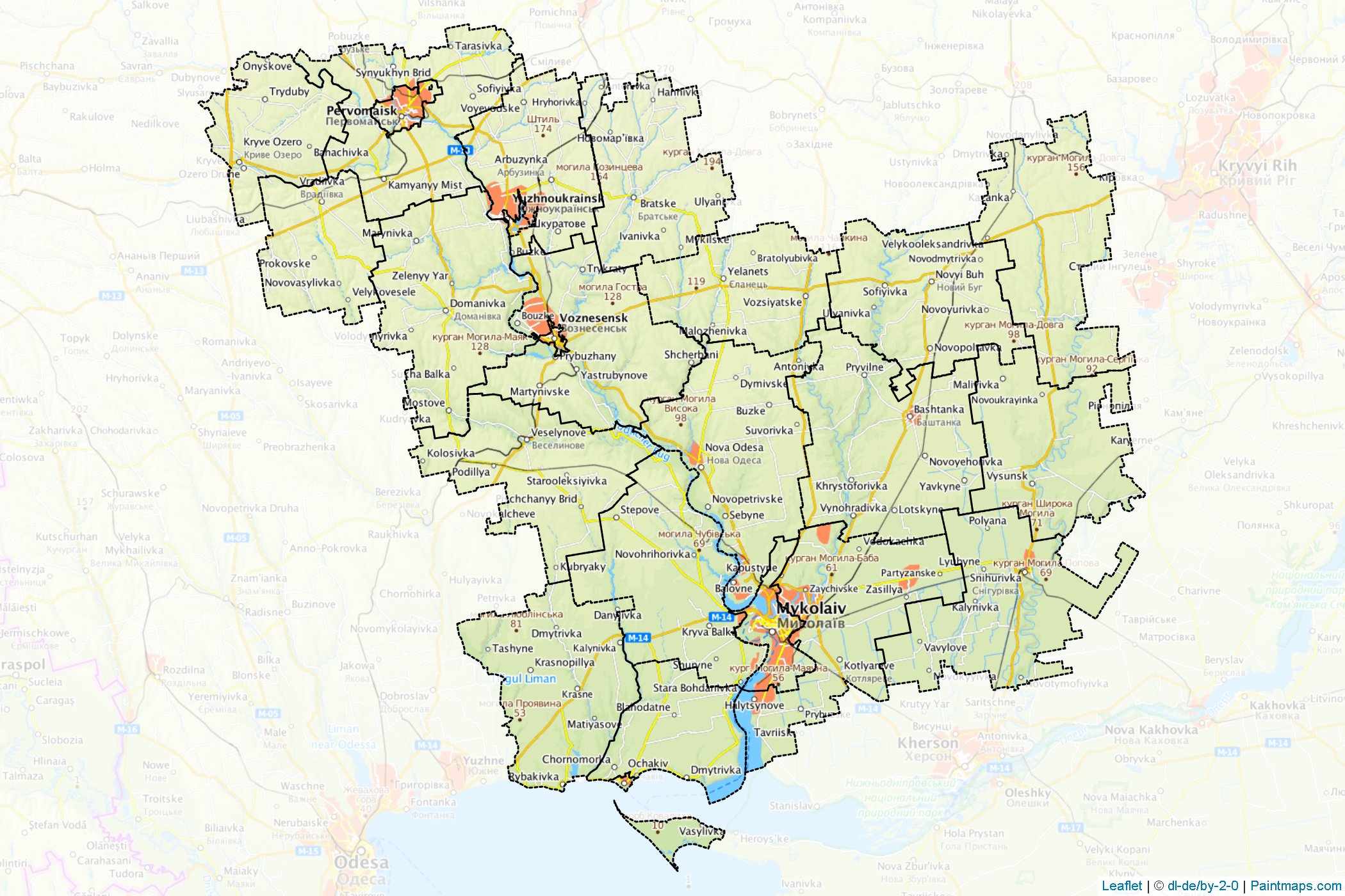 Mykolaiv (Ukraine) Map Cropping Samples-1