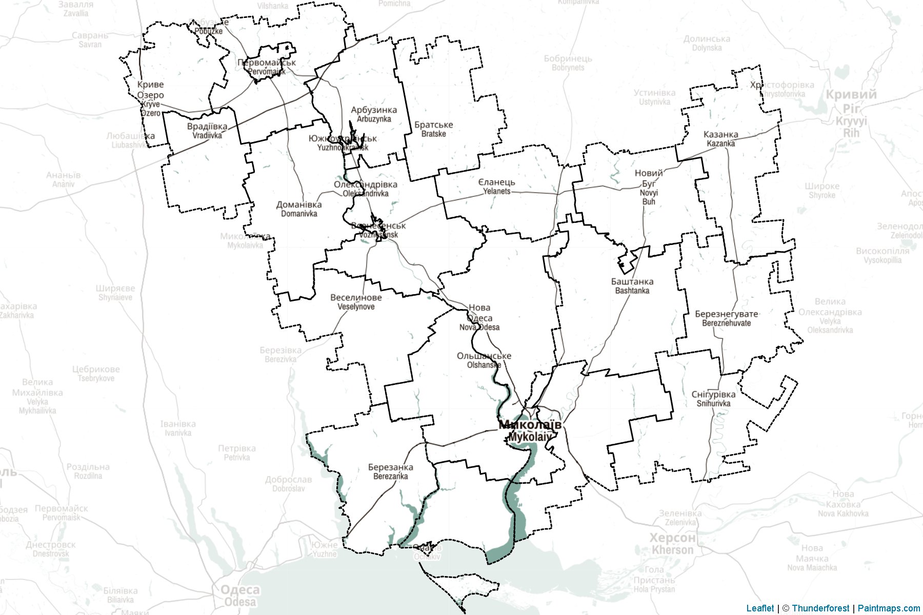 Mykolaiv (Ukraine) Map Cropping Samples-2