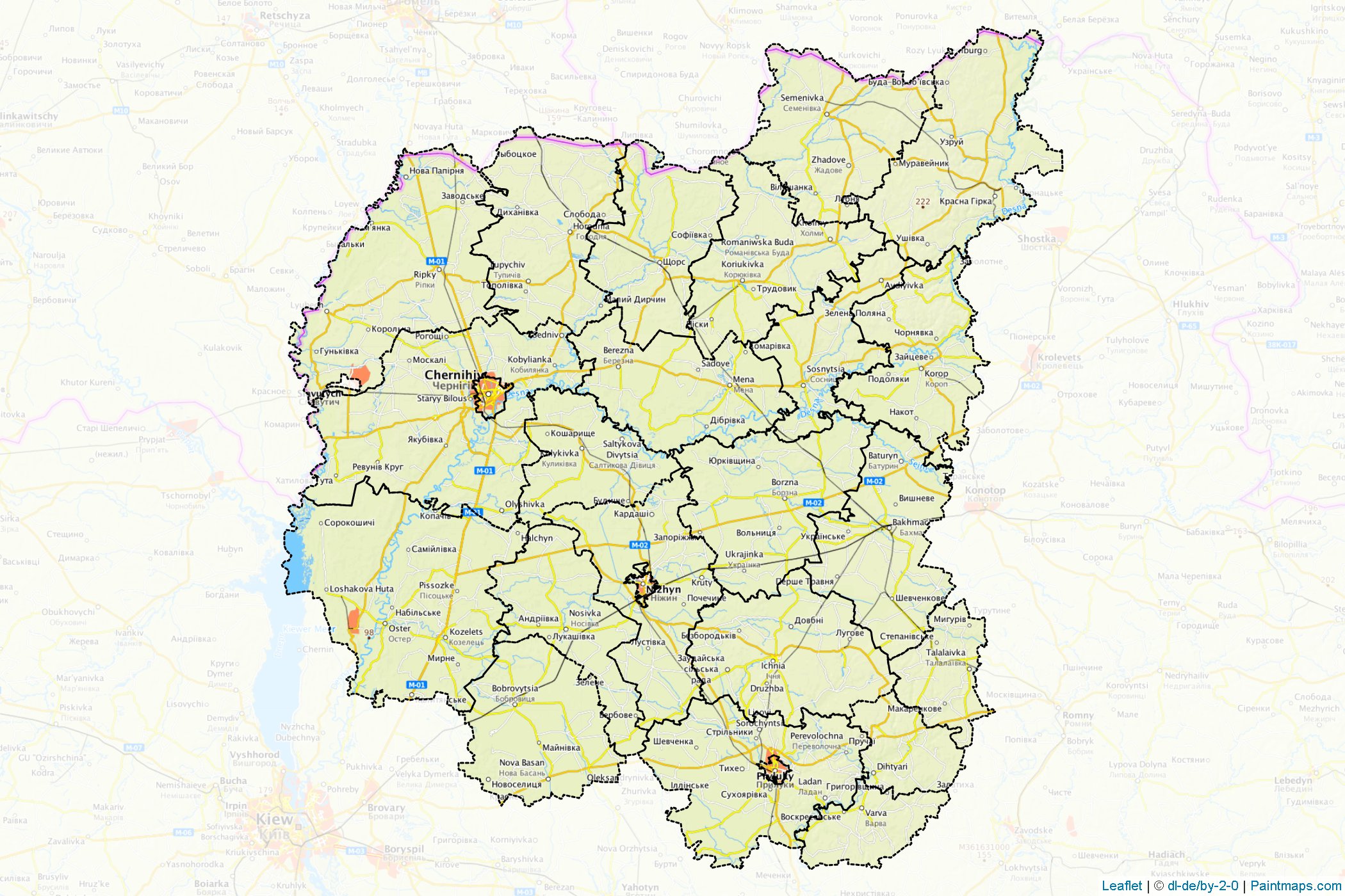 Chernihiv (Ukraine) Map Cropping Samples-1