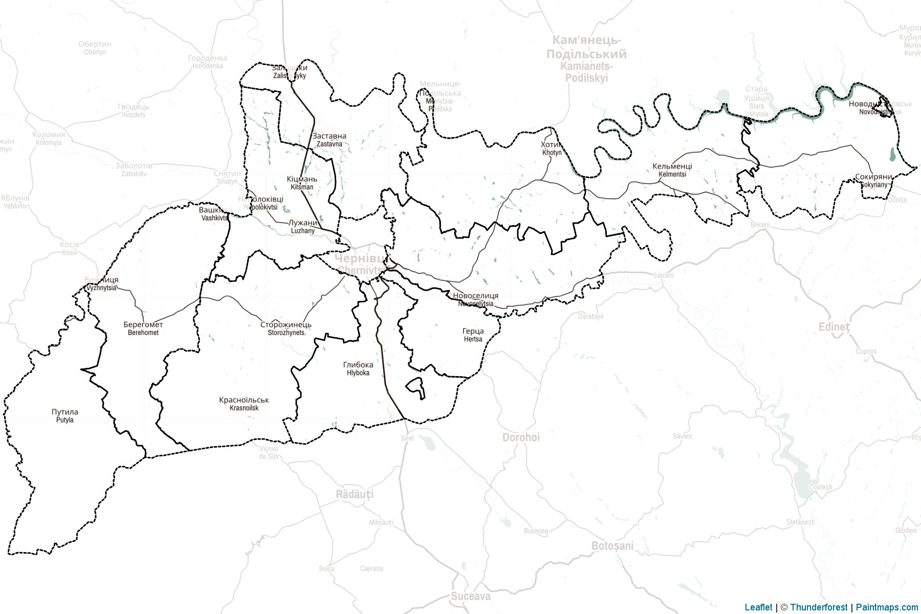 Muestras de recorte de mapas Chernivtsi (Ucrania)-2