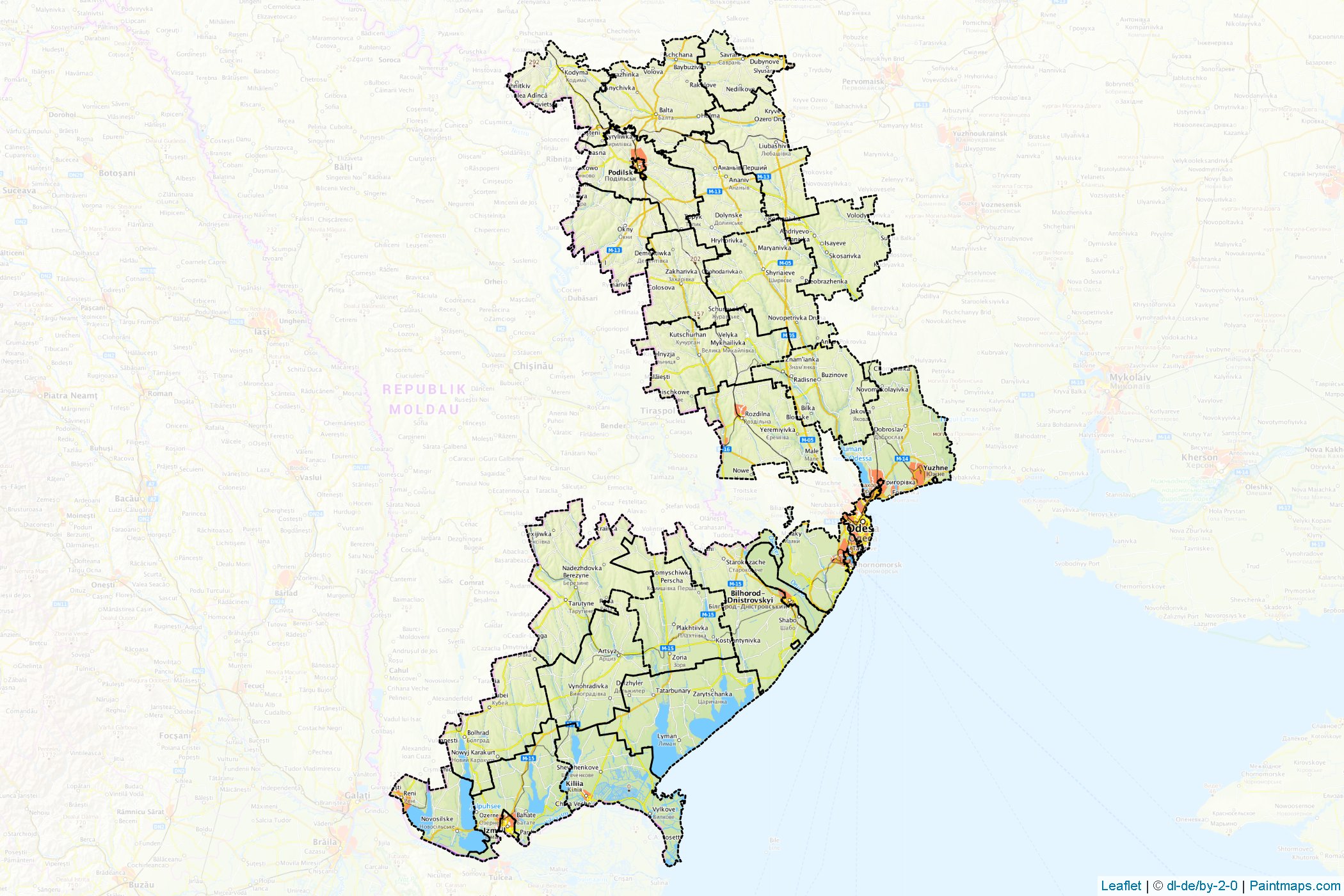 Muestras de recorte de mapas Odessa (Ucrania)-1