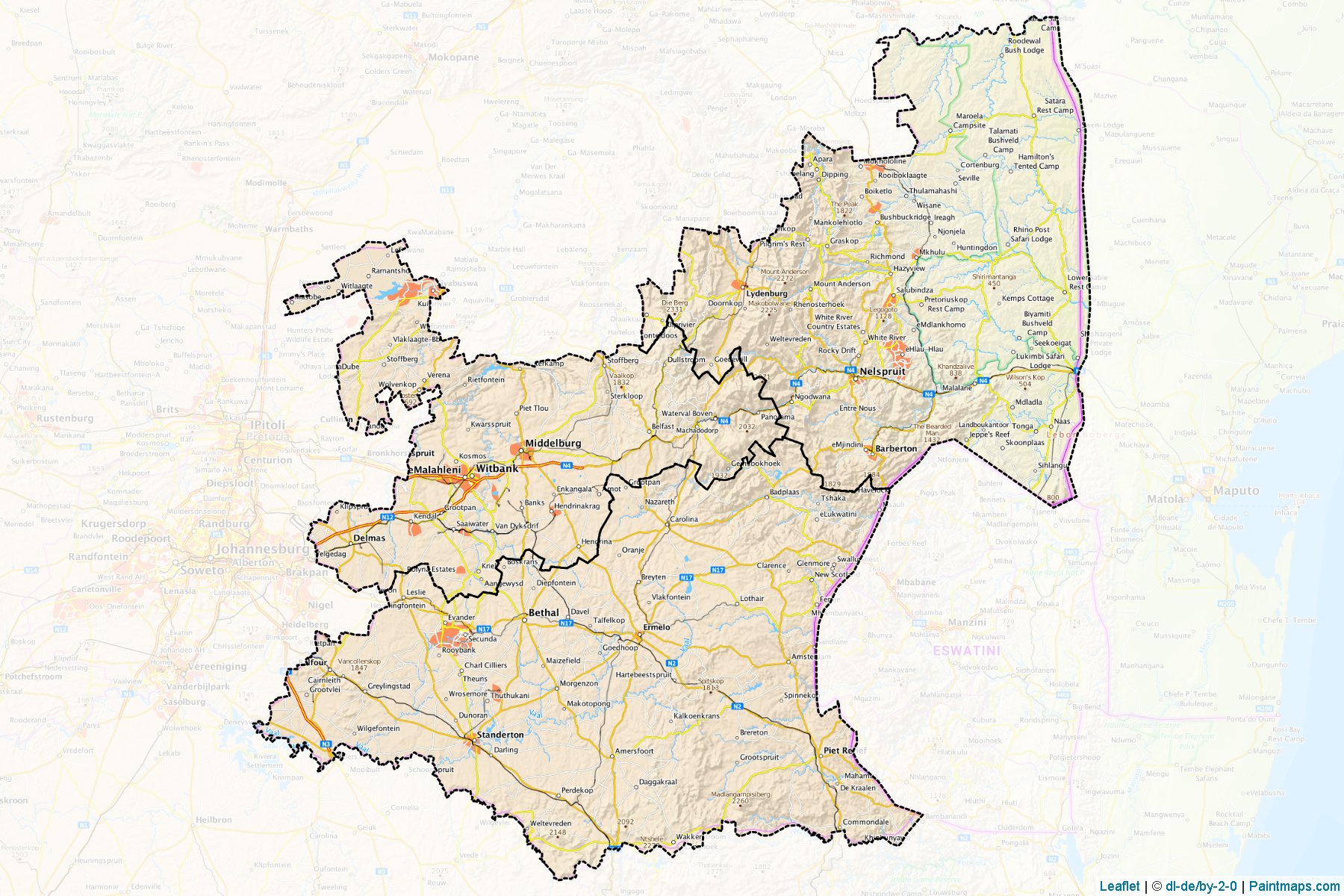 Mpumalanga (South Africa) Map Cropping Samples-1