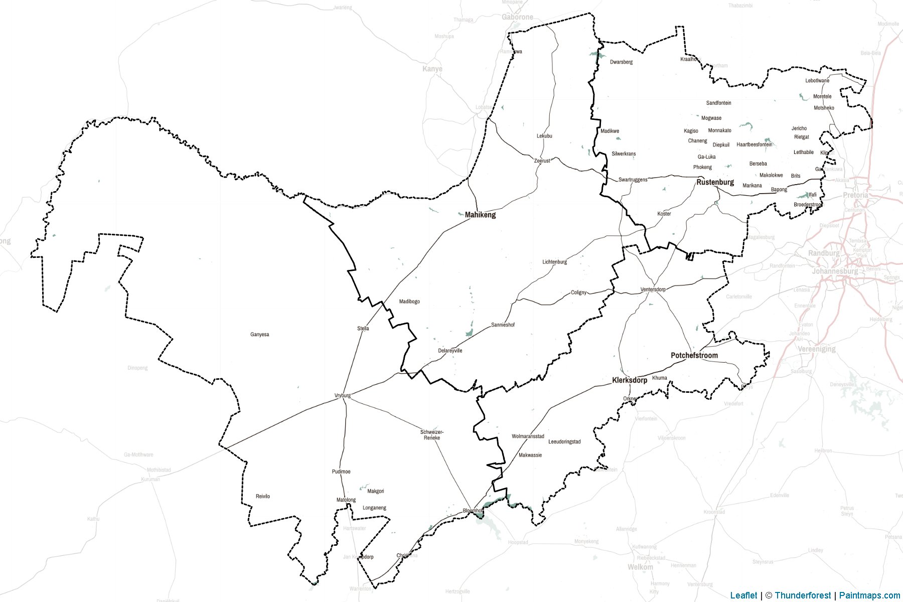 Kuzeybatı (Güney Afrika Cumhuriyeti) Haritası Örnekleri-2