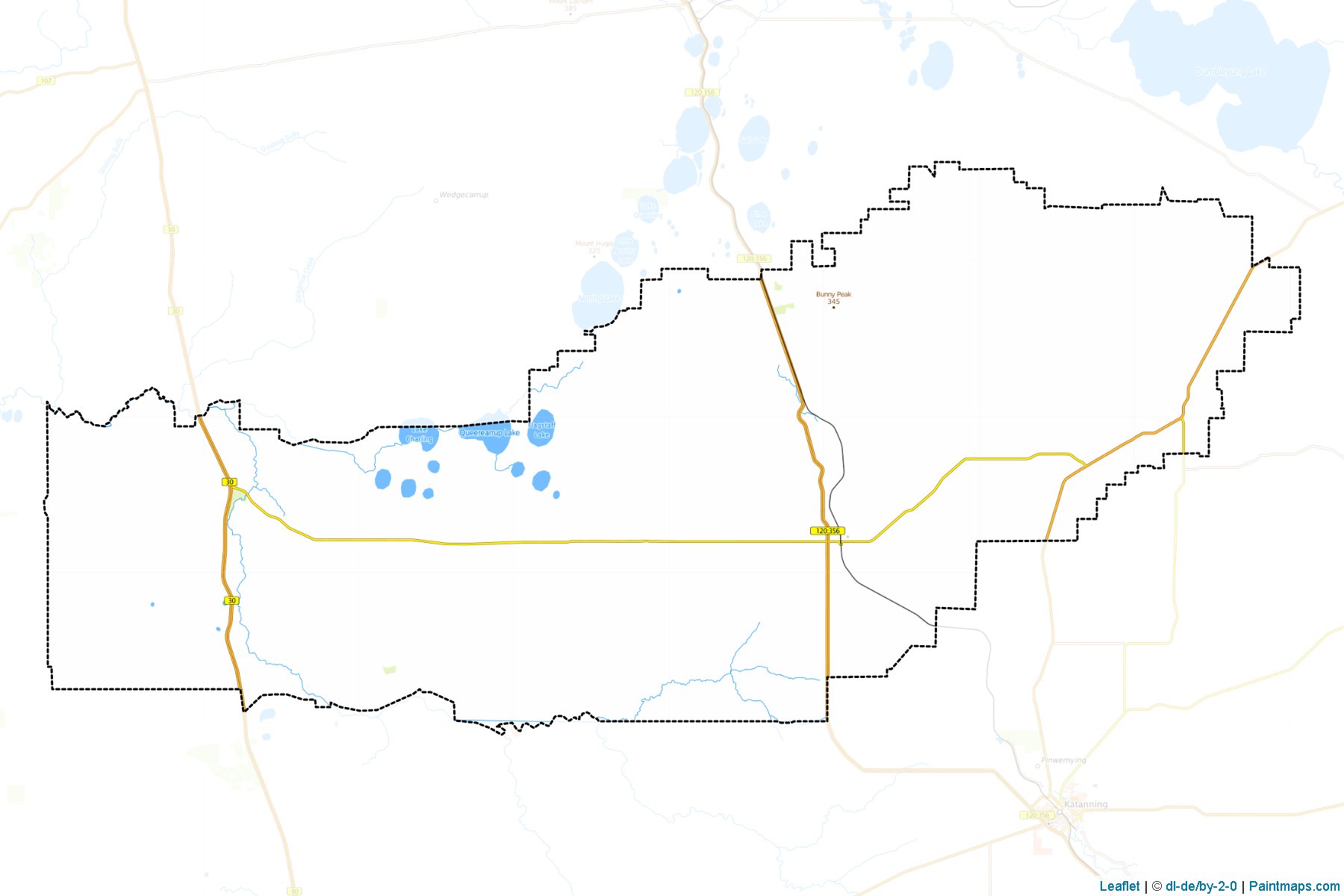 Muestras de recorte de mapas Woodanilling (Western Australia)-1