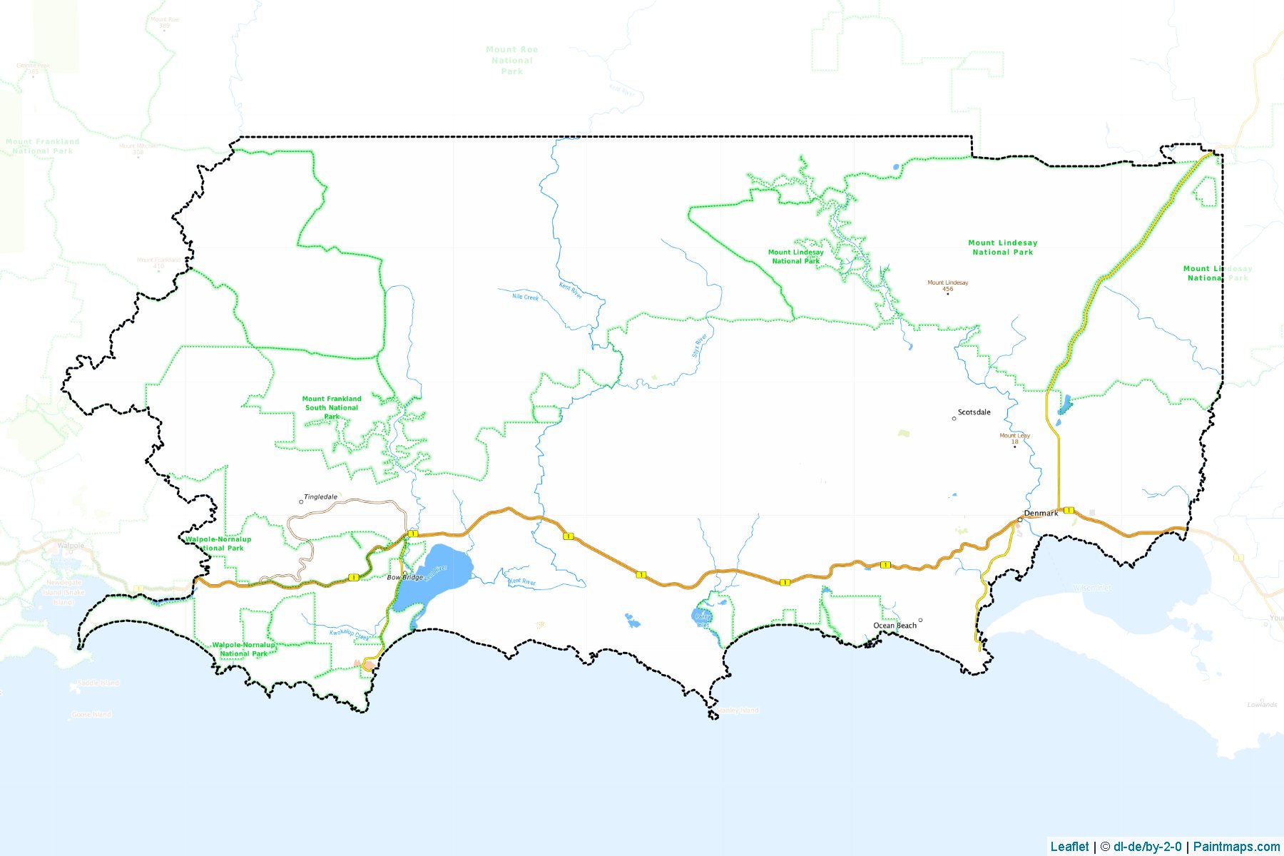 Denmark (Western Australia) Map Cropping Samples-1