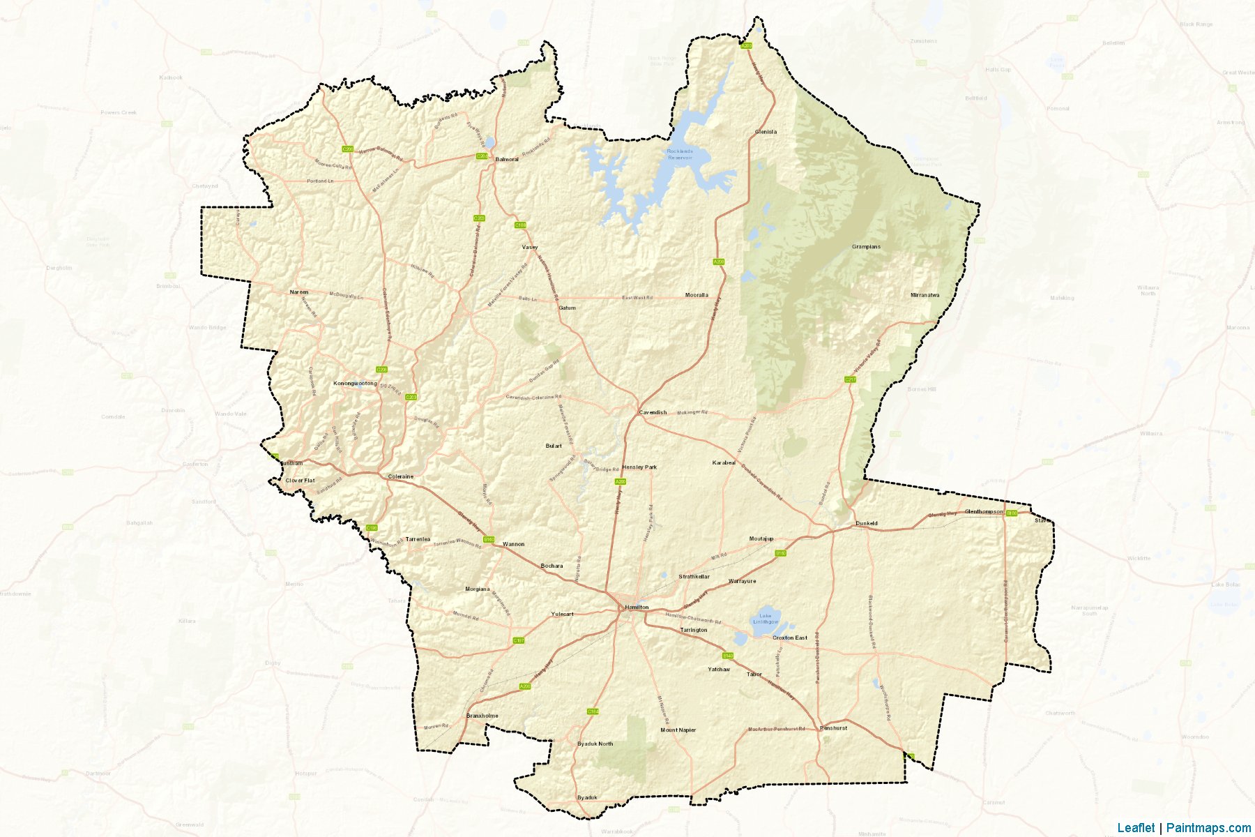 Southern Grampians (Victoria) Map Cropping Samples-2