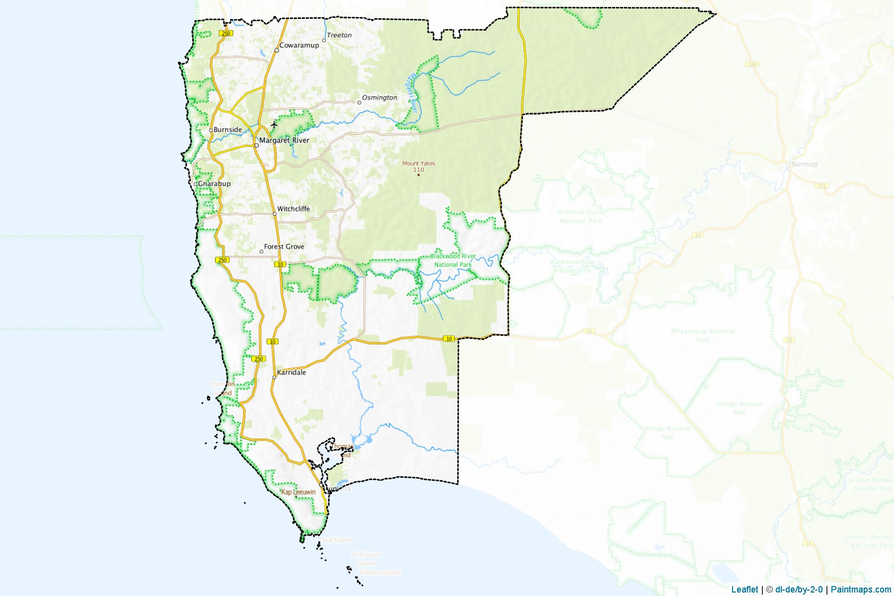 Augusta-Margaret River (Western Australia) Map Cropping Samples-1