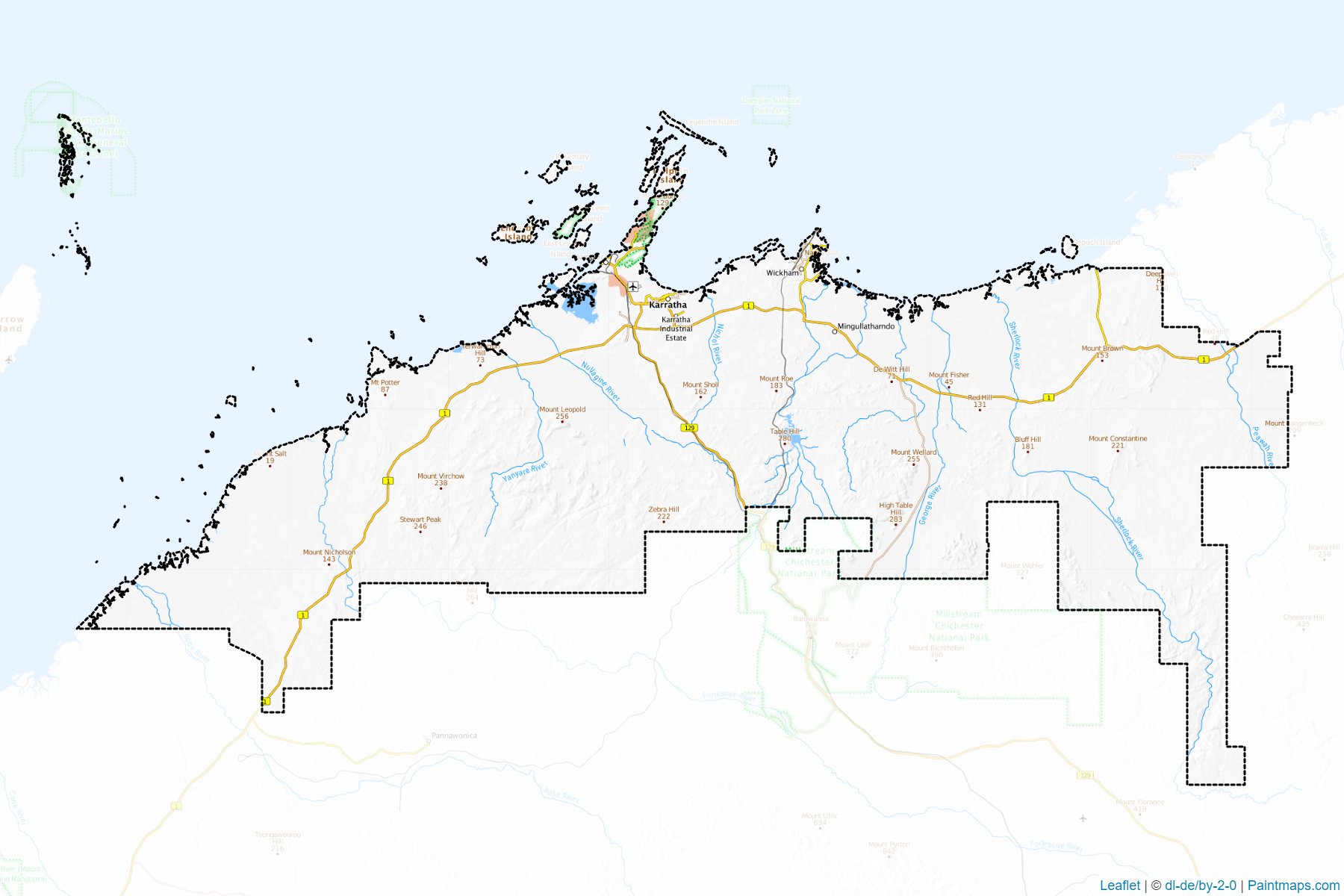 Roebourne (Western Australia) Map Cropping Samples-1