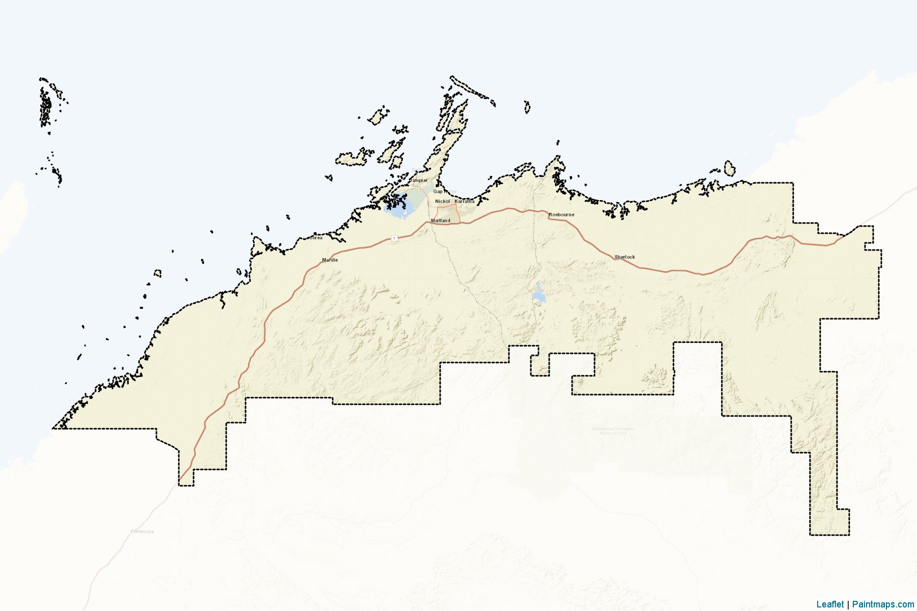 Roebourne (Western Australia) Map Cropping Samples-2