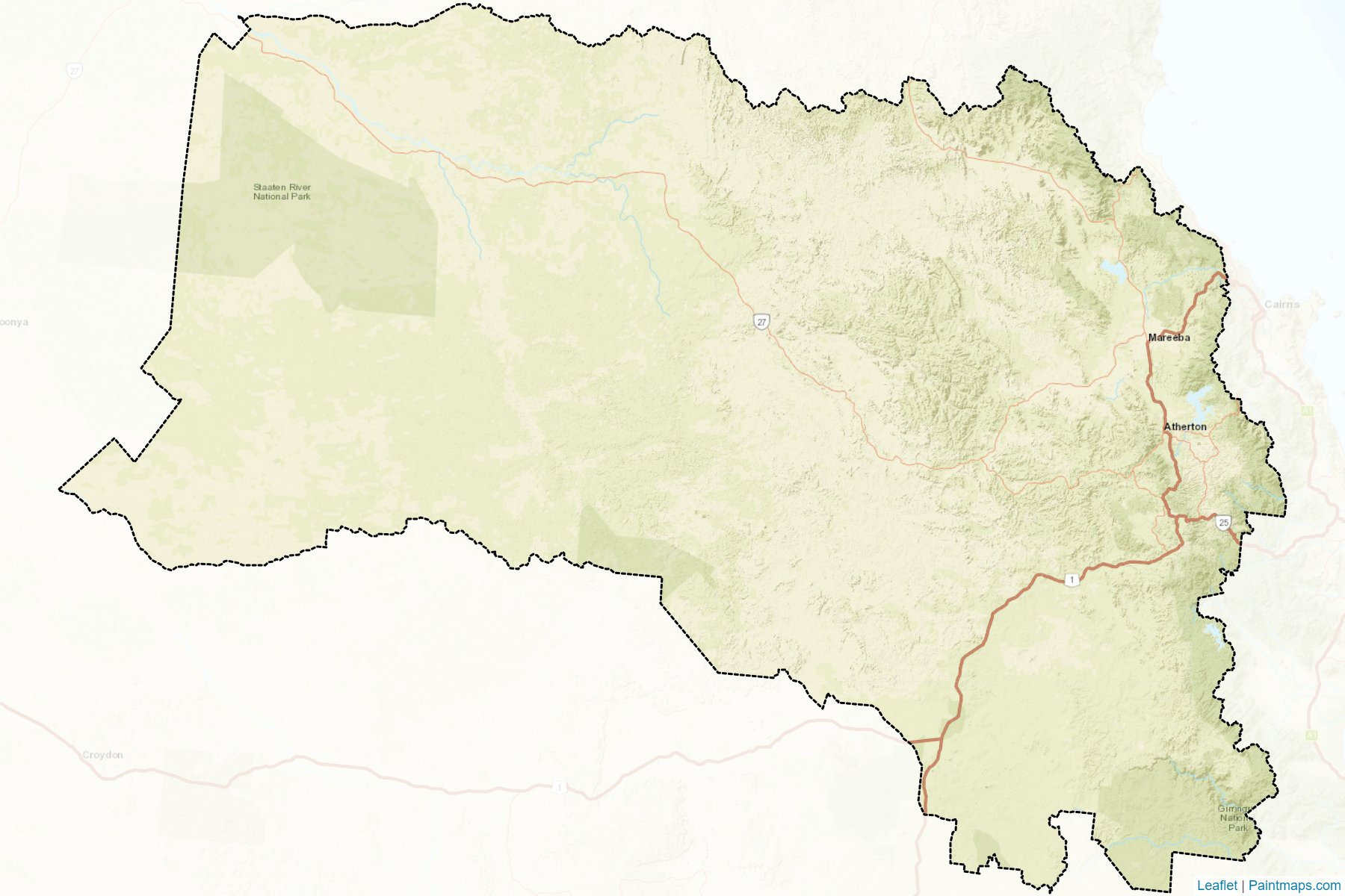 Muestras de recorte de mapas Tablelands (Queensland)-2