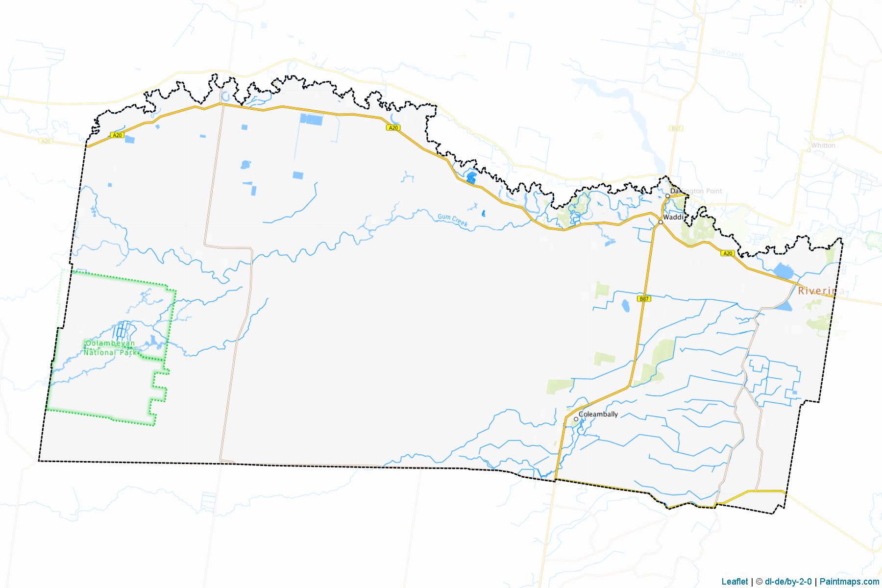 Muestras de recorte de mapas Murrumbidgee (New South Wales)-1