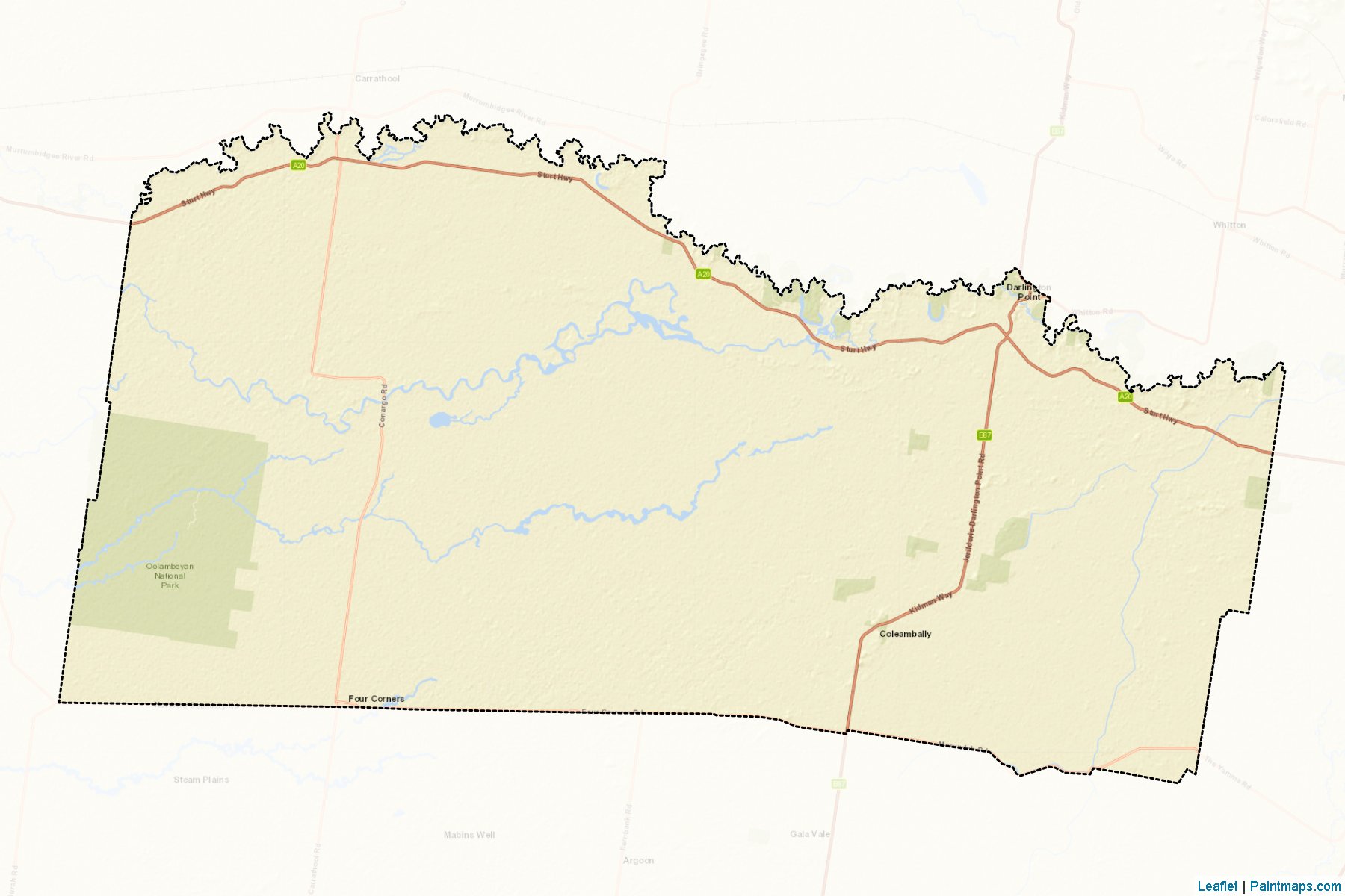 Muestras de recorte de mapas Murrumbidgee (New South Wales)-2