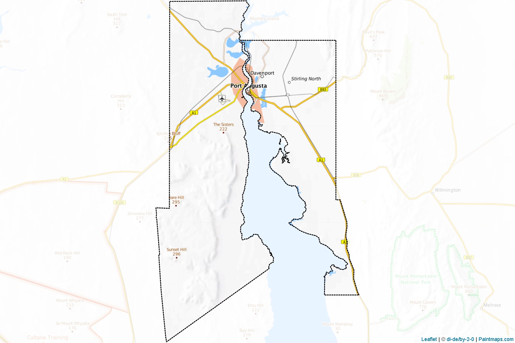 Muestras de recorte de mapas Port Augusta (South Australia)-1