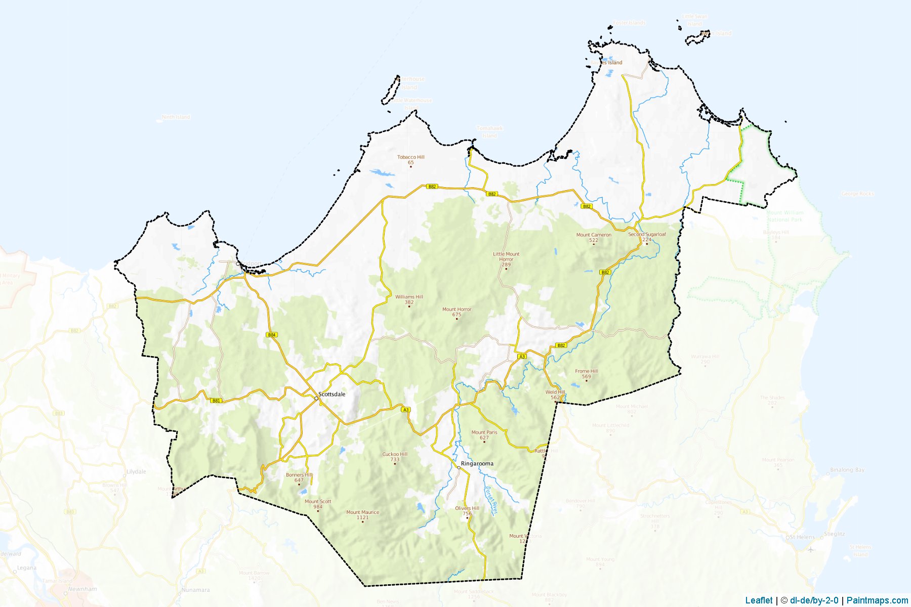 Dorset (Tasmania) Map Cropping Samples-1