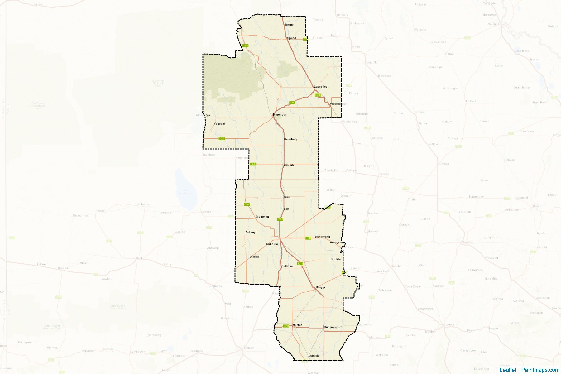 Muestras de recorte de mapas Yarriambiack (Victoria)-2