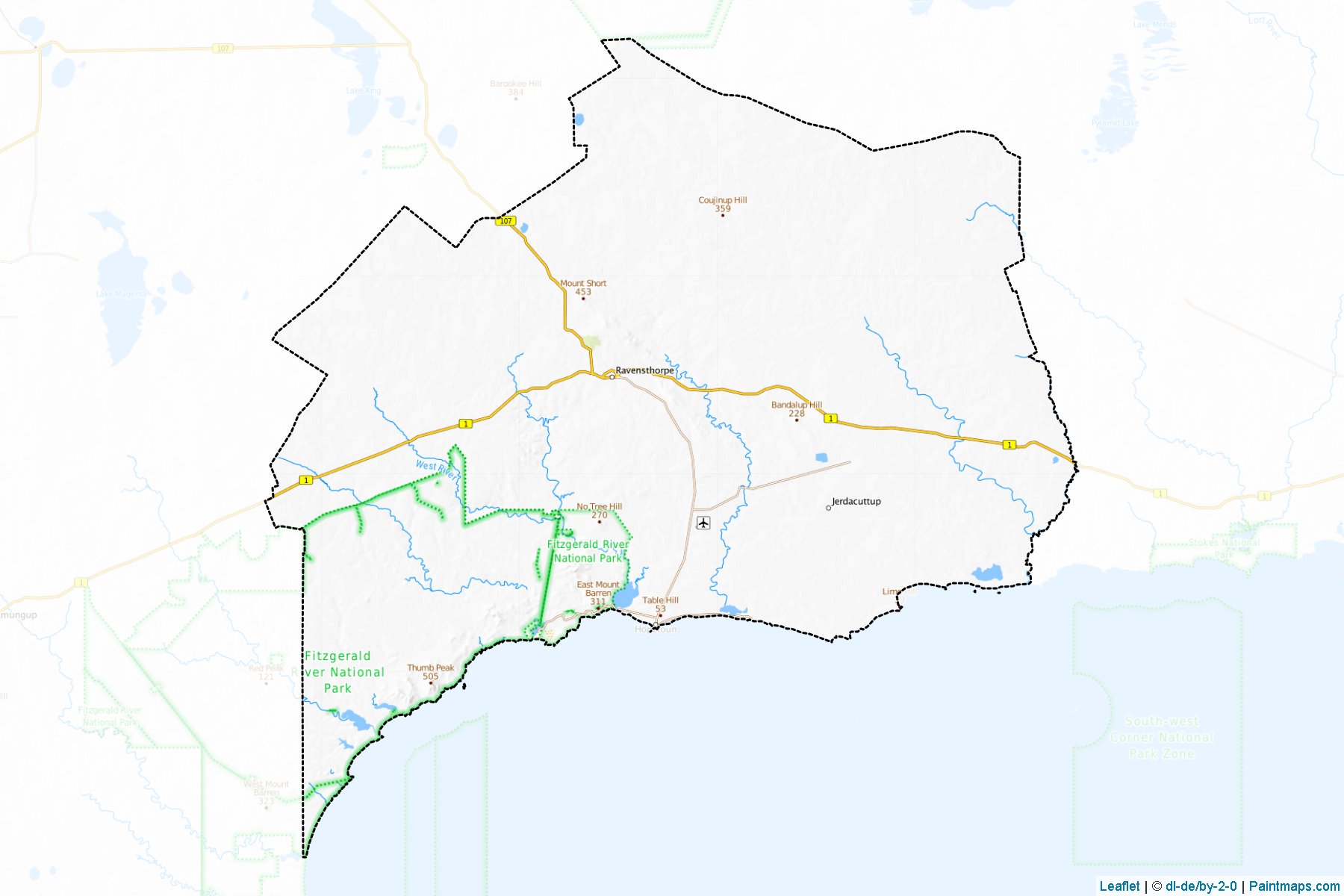 Ravensthorpe (Western Australia) Map Cropping Samples-1