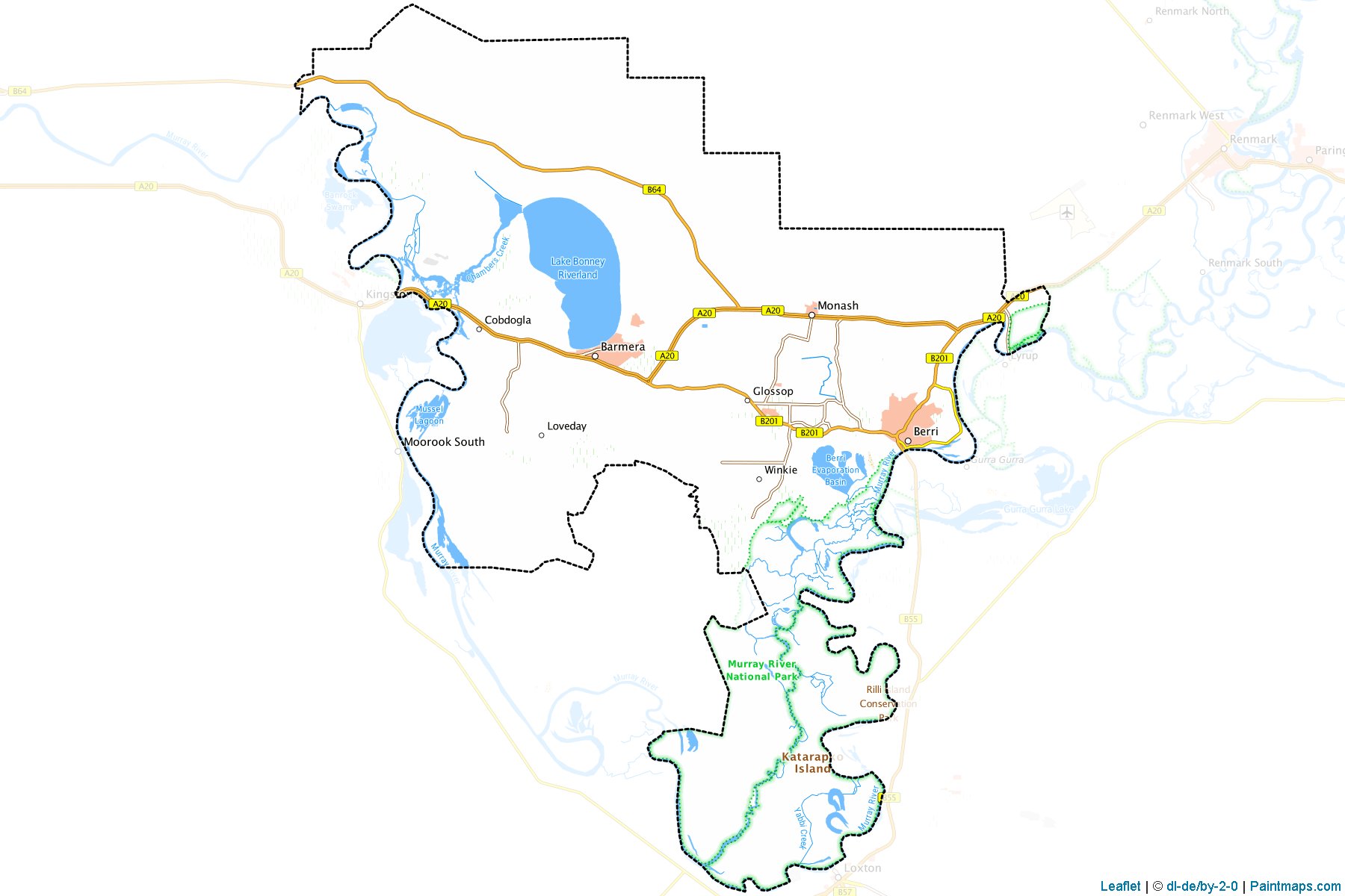 Berri and Barmera (South Australia) Map Cropping Samples-1