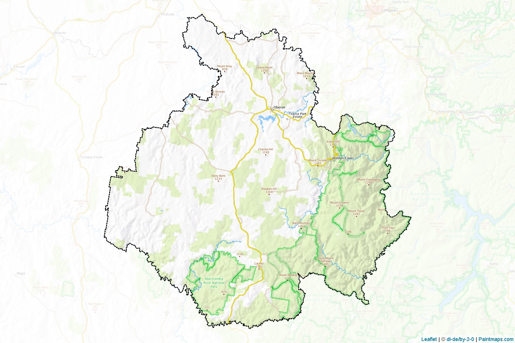 Oberon (New South Wales) Map Cropping Samples-1