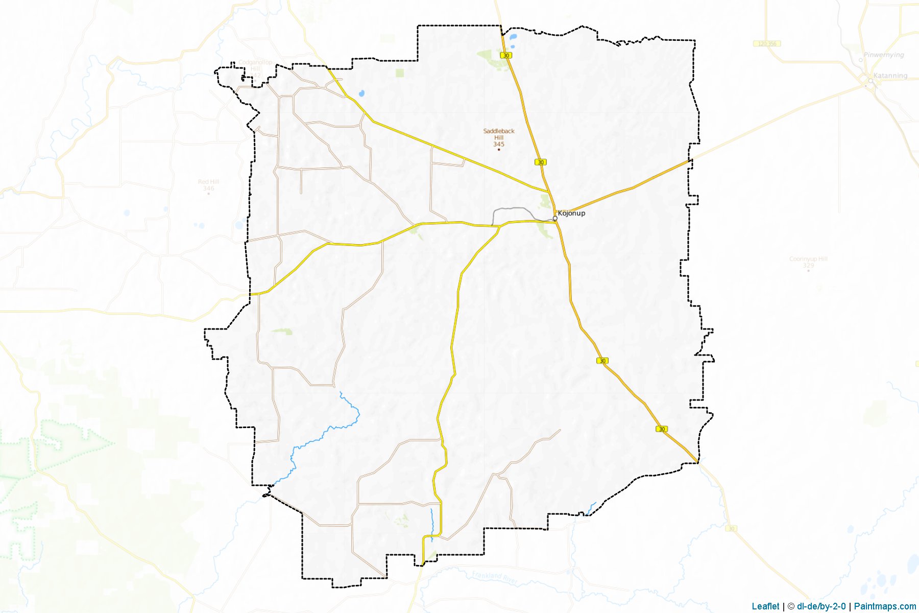 Kojonup (Western Australia) Map Cropping Samples-1