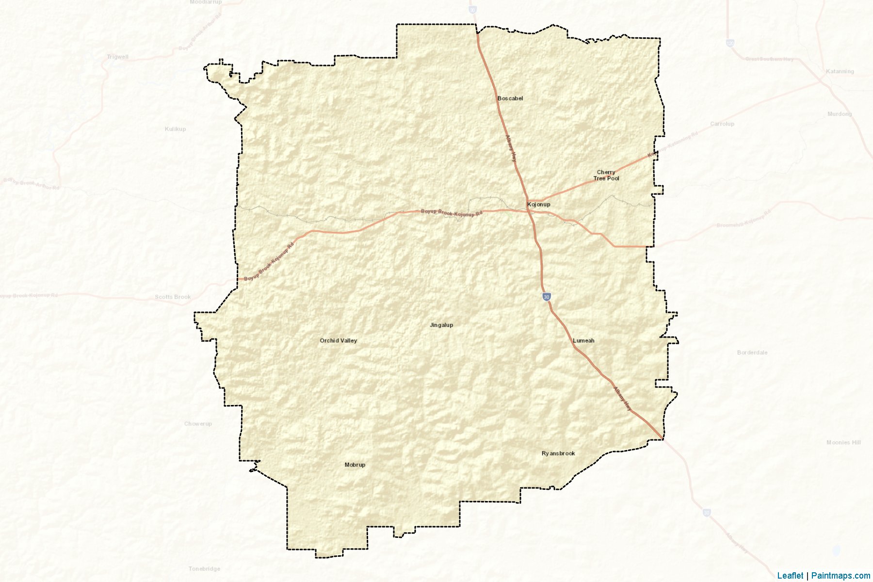 Kojonup (Western Australia) Map Cropping Samples-2