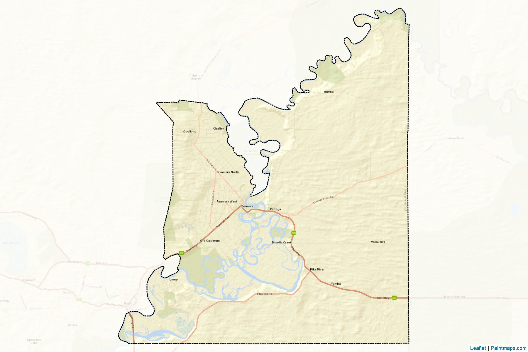 Renmark Paringa (South Australia) Map Cropping Samples-2