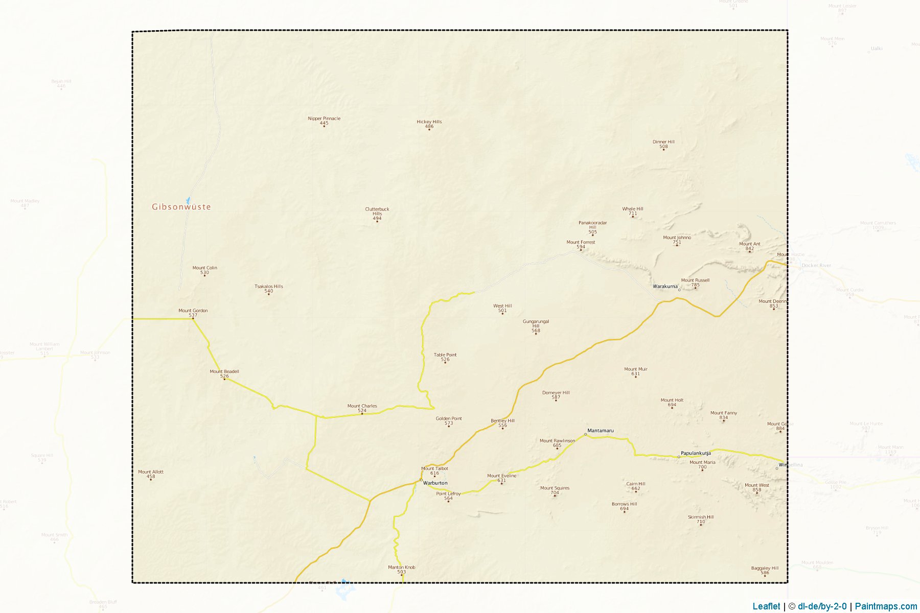 Ngaanyatjarraku (Western Australia) Map Cropping Samples-1