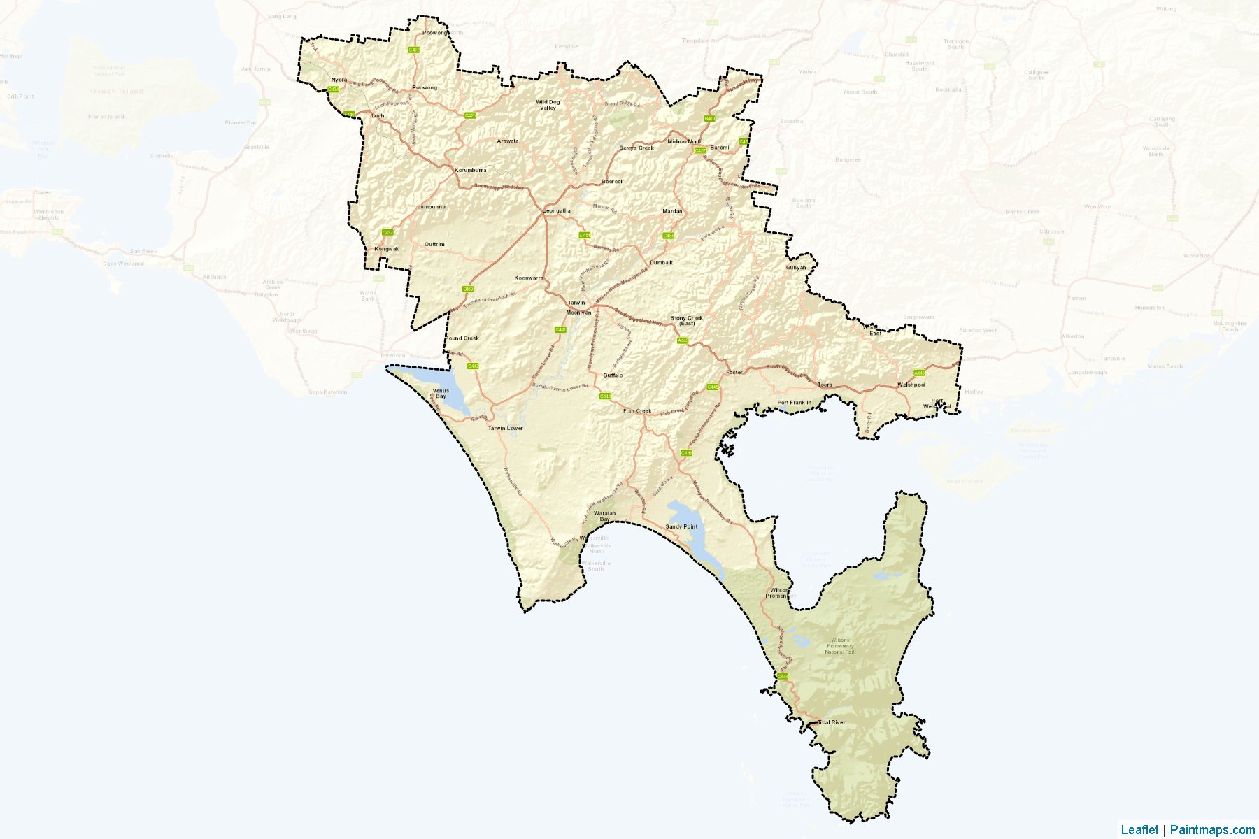 South Gippsland (Victoria) Map Cropping Samples-2