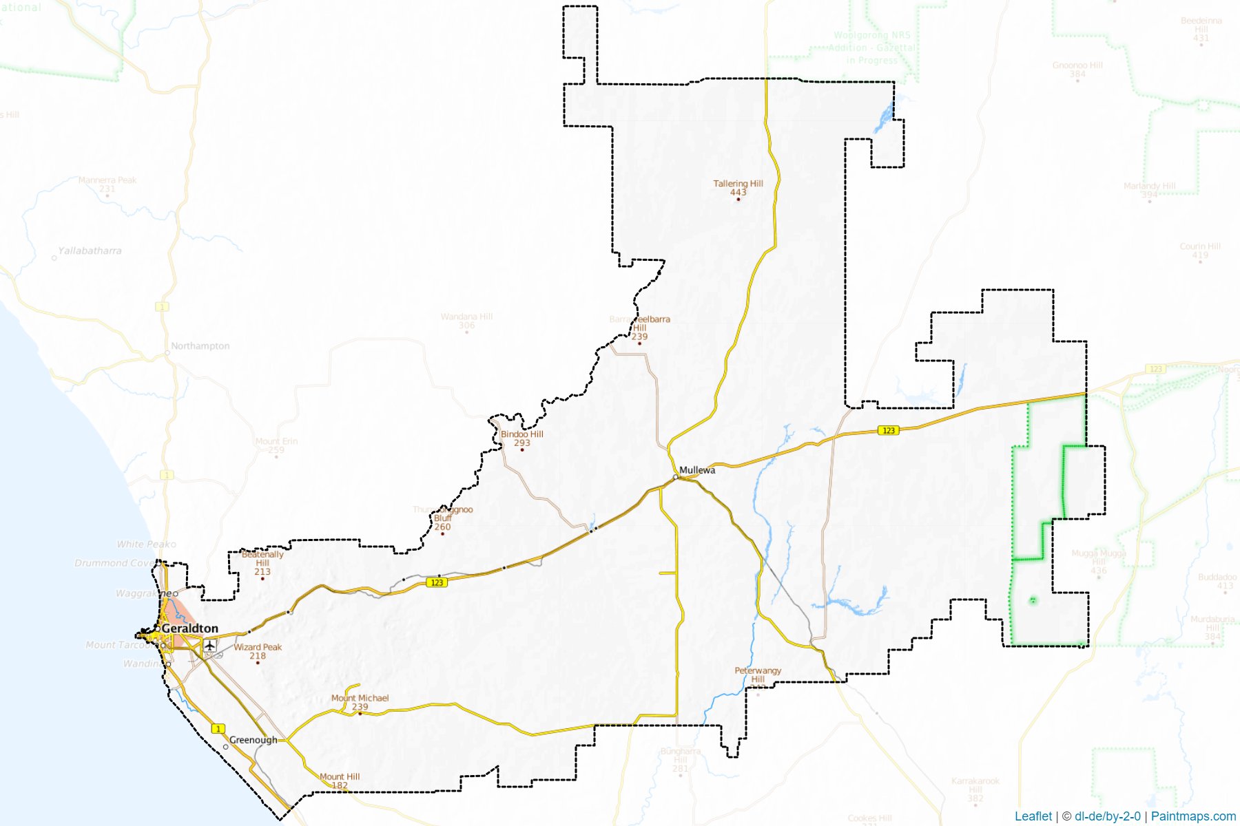 Greater Geraldton (Western Australia) Map Cropping Samples-1