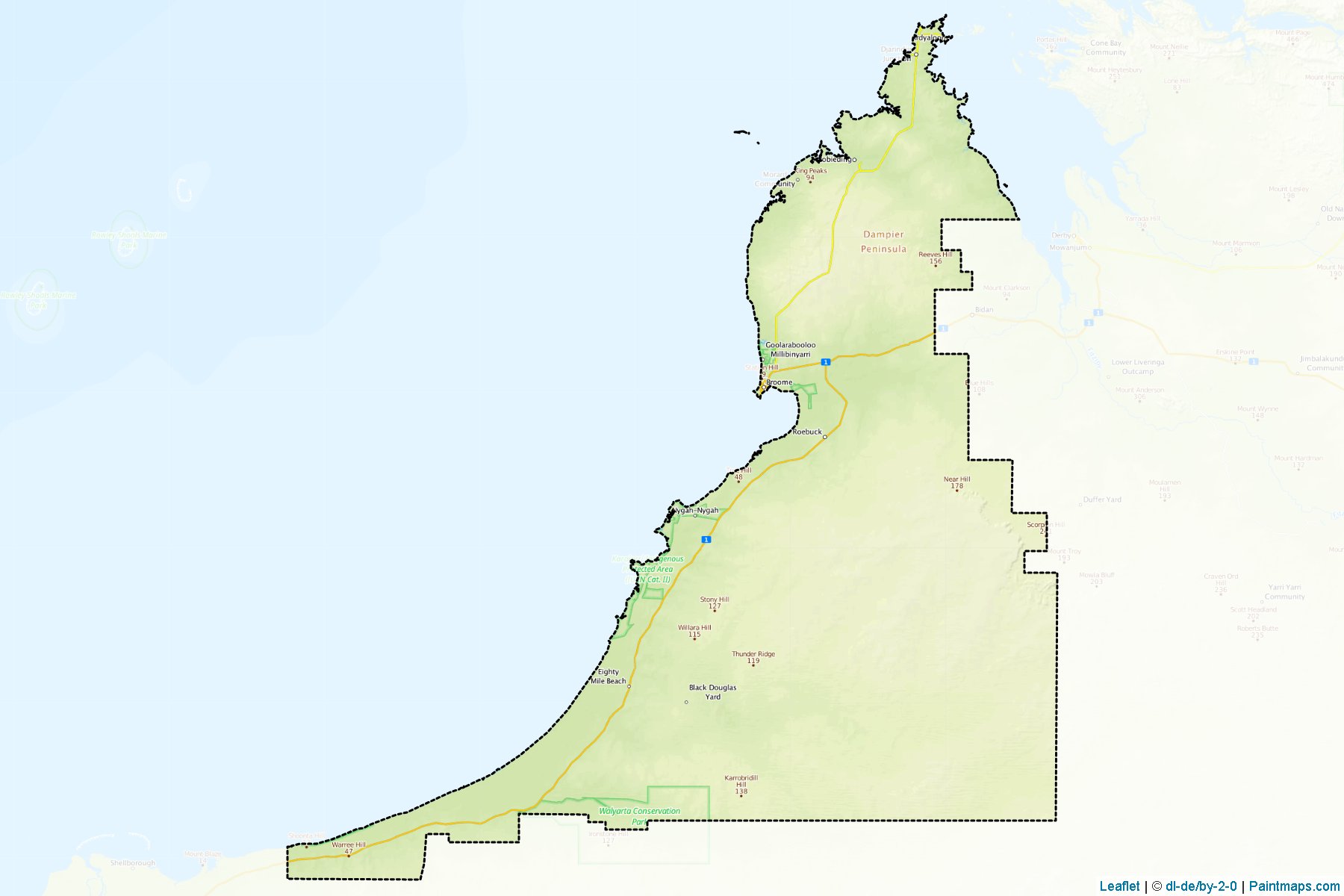 Broome (Western Australia) Map Cropping Samples-1