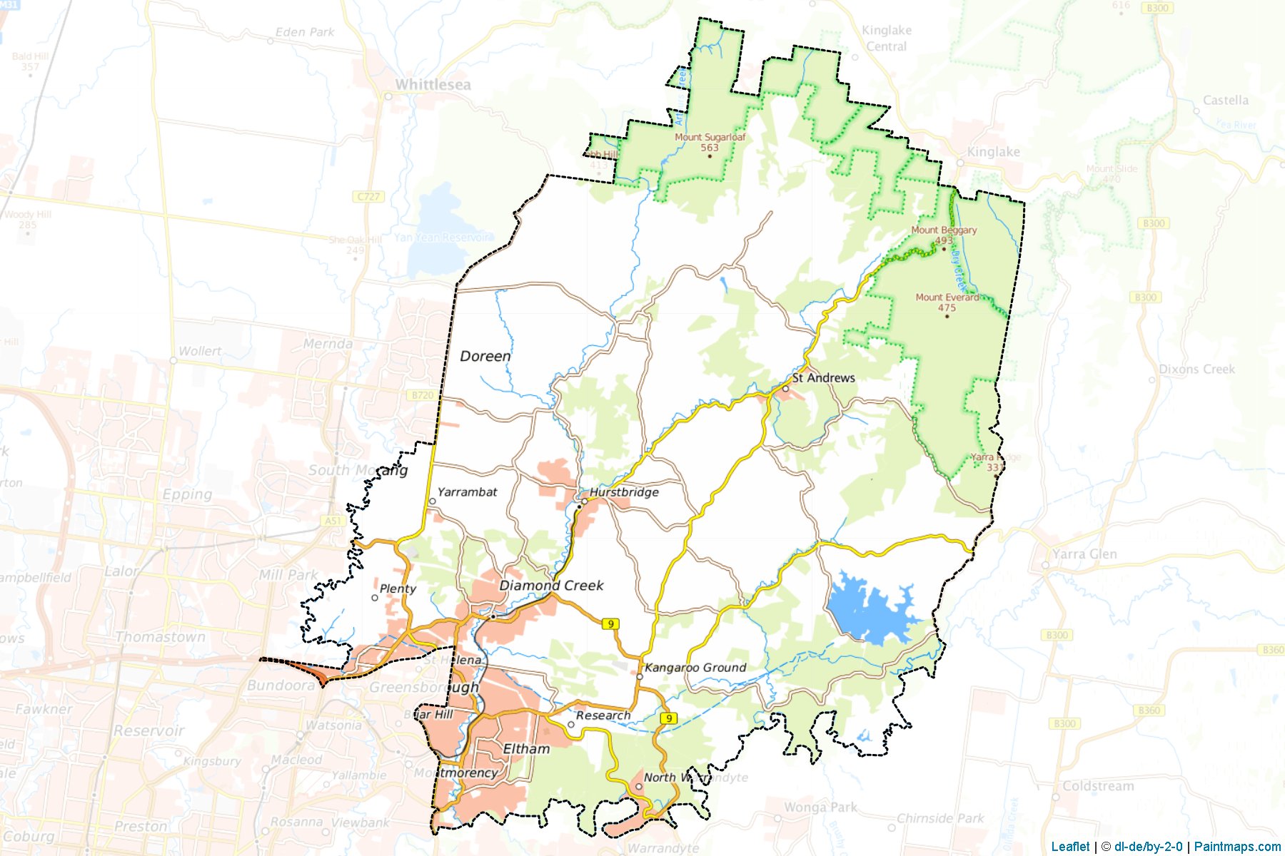 Muestras de recorte de mapas Nillumbik (Victoria)-1