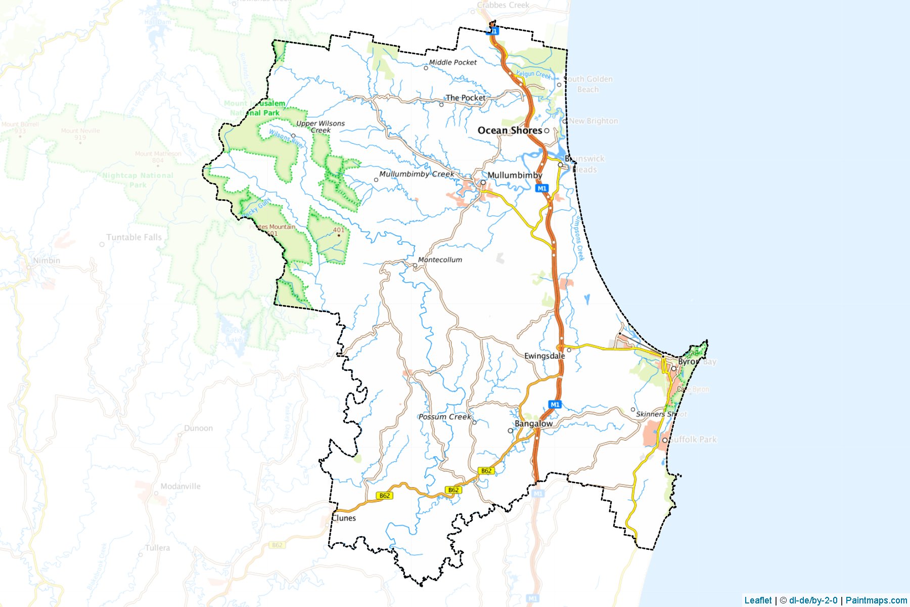 Muestras de recorte de mapas Byron (New South Wales)-1