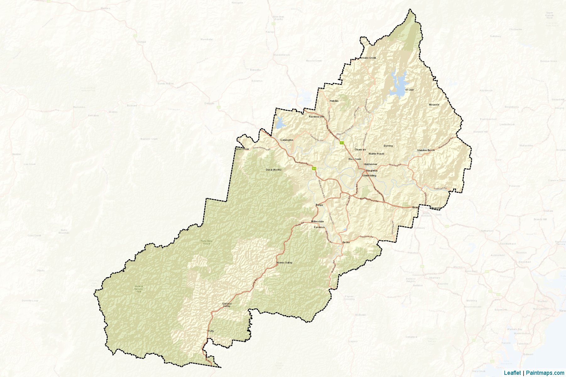 Muestras de recorte de mapas Singleton (New South Wales)-2