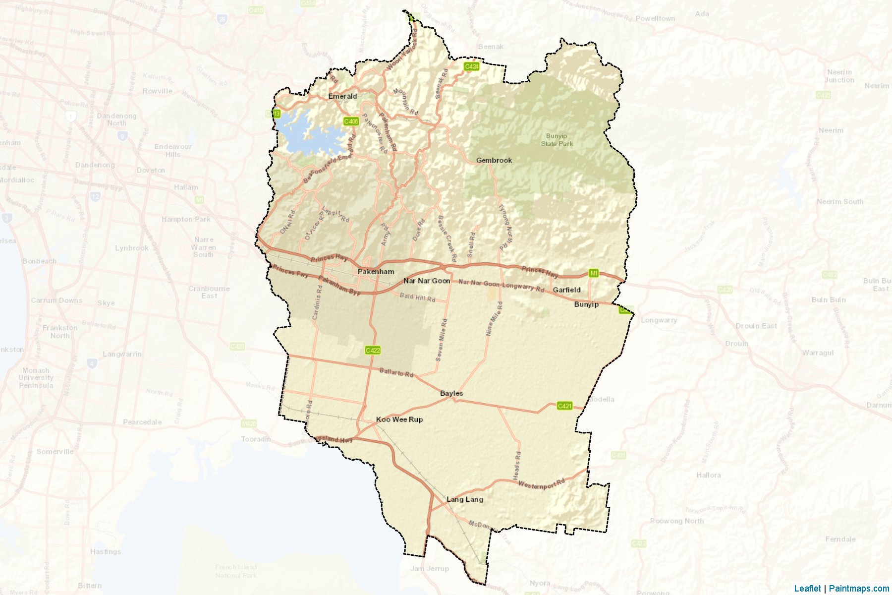 Cardinia (Victoria) Map Cropping Samples-2