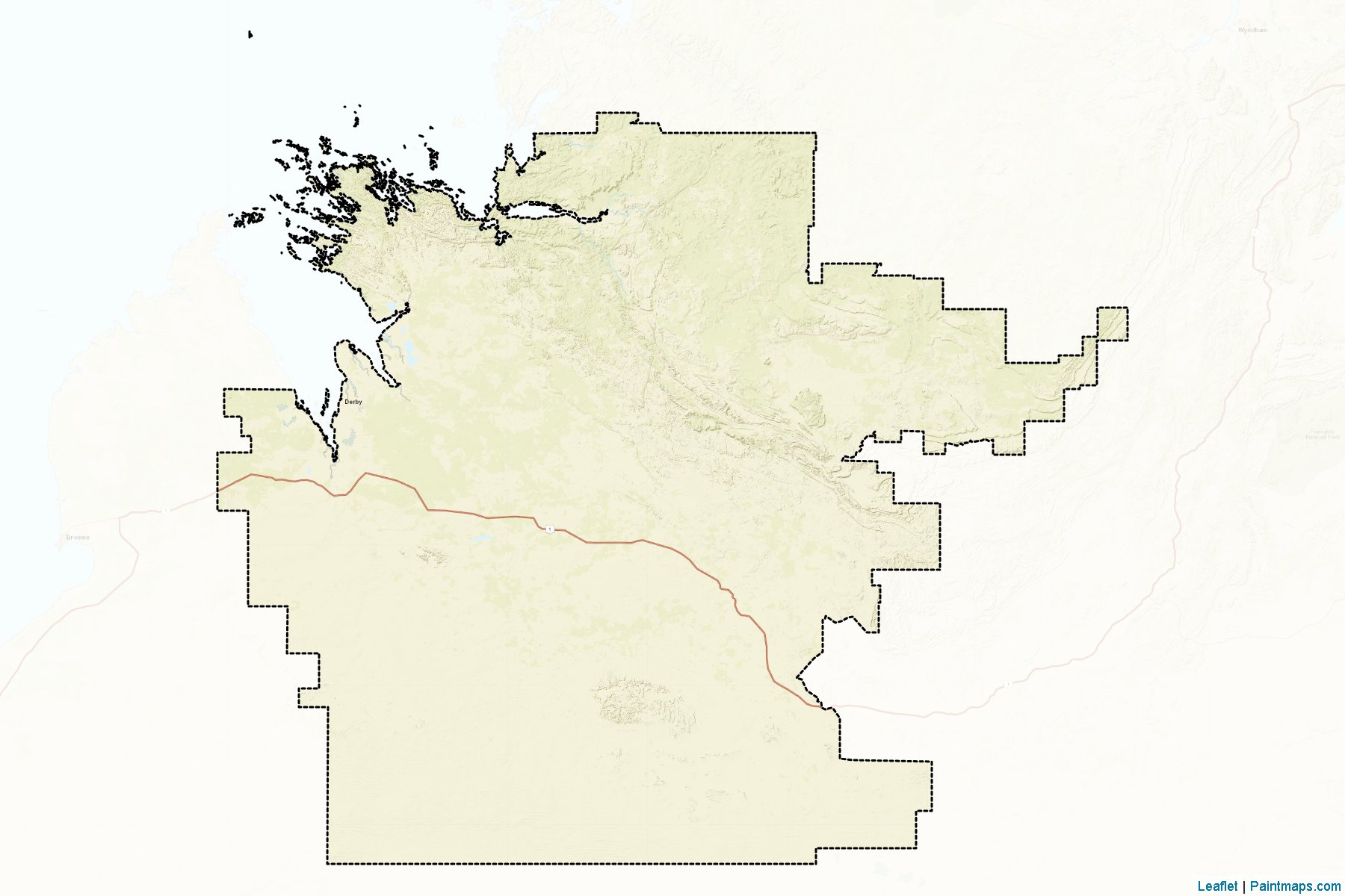 Derby-West Kimberley (Western Australia) Map Cropping Samples-2