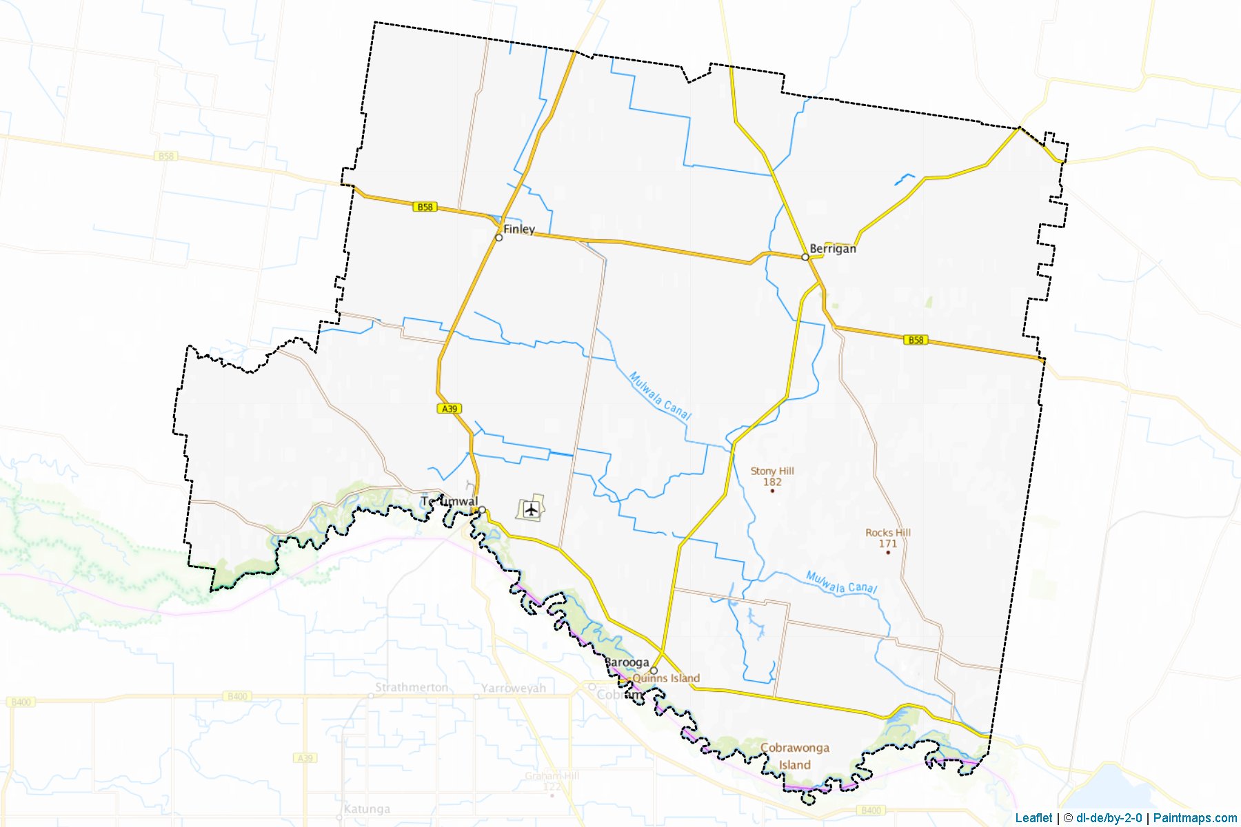 Muestras de recorte de mapas Berrigan (New South Wales)-1