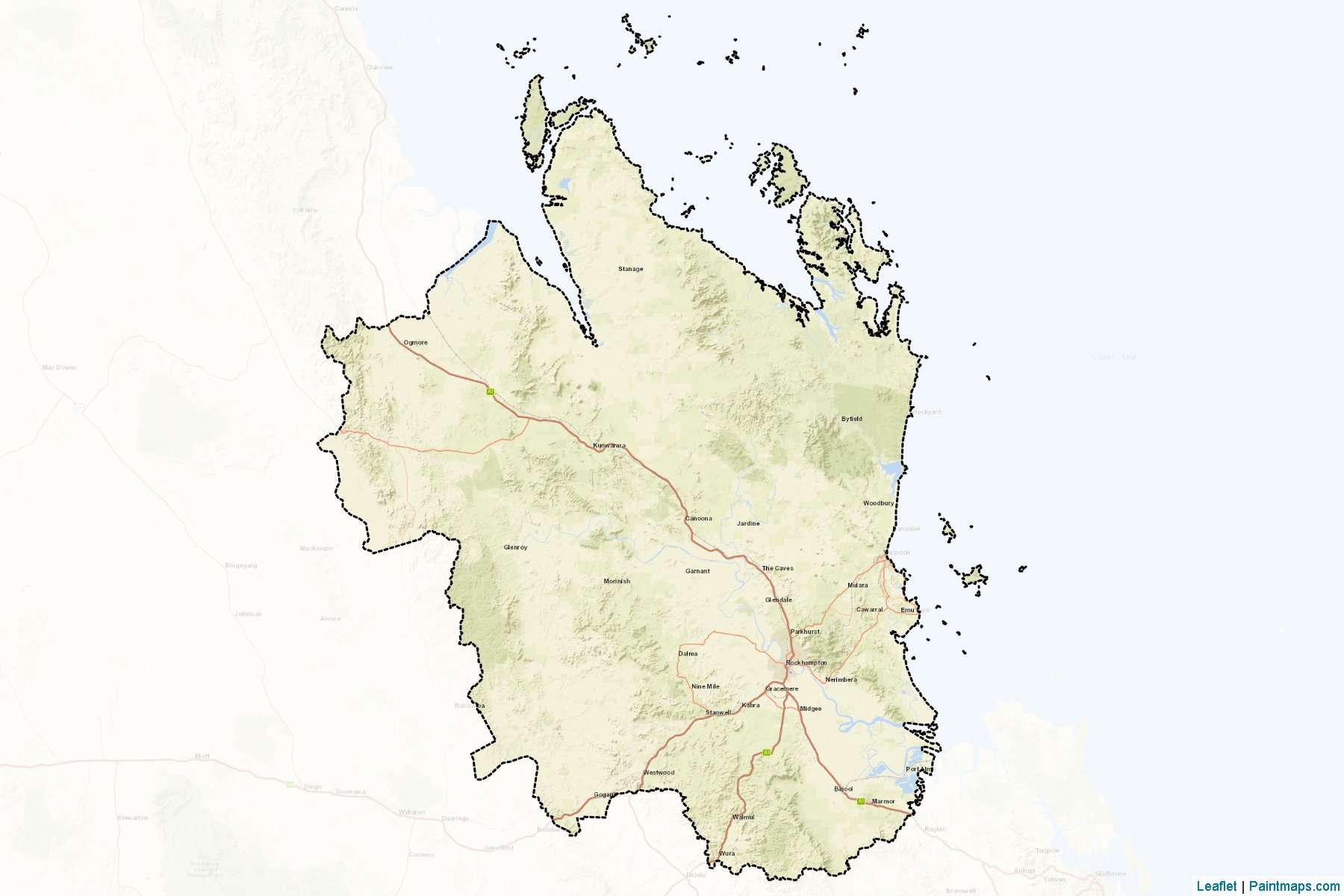 Rockhampton (Queensland) Map Cropping Samples-2