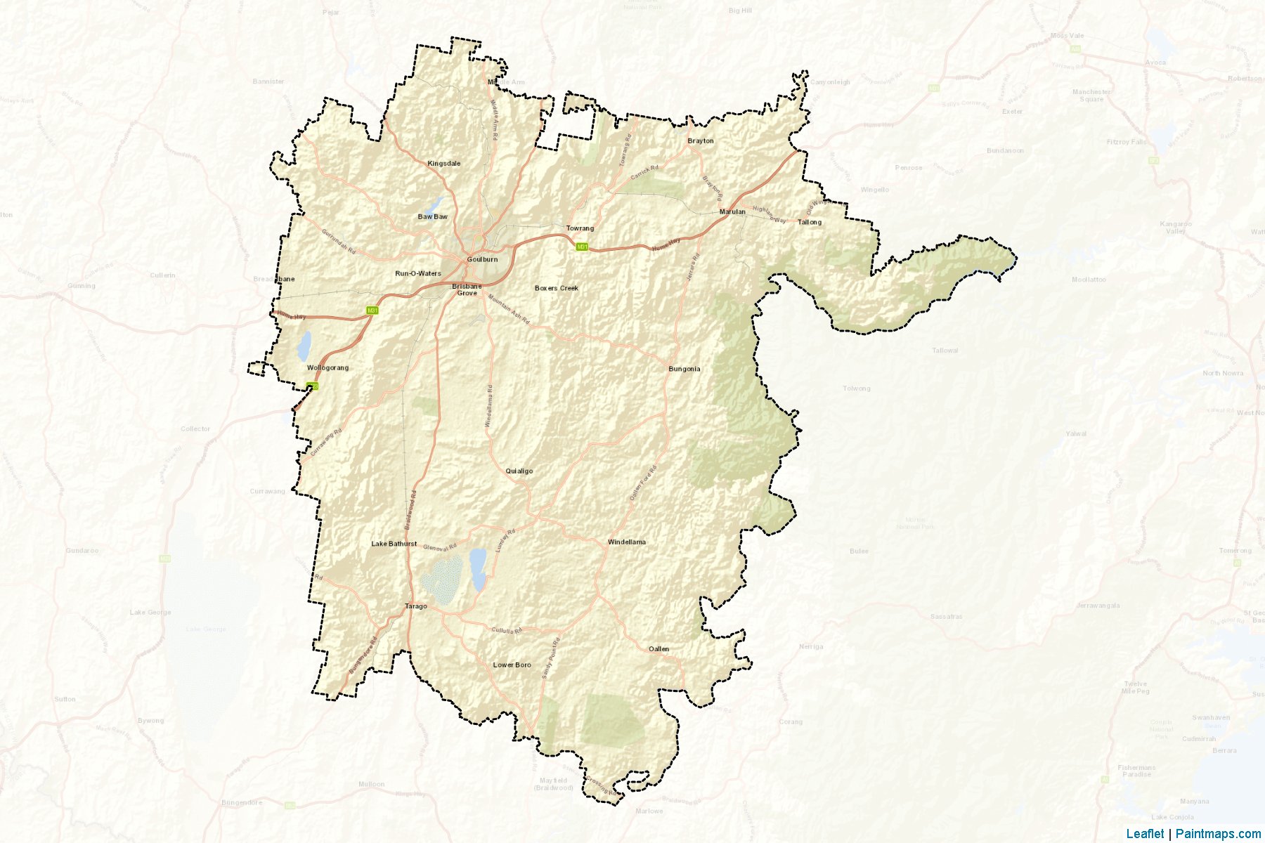 Goulburn Mulwaree (New South Wales) Map Cropping Samples-2